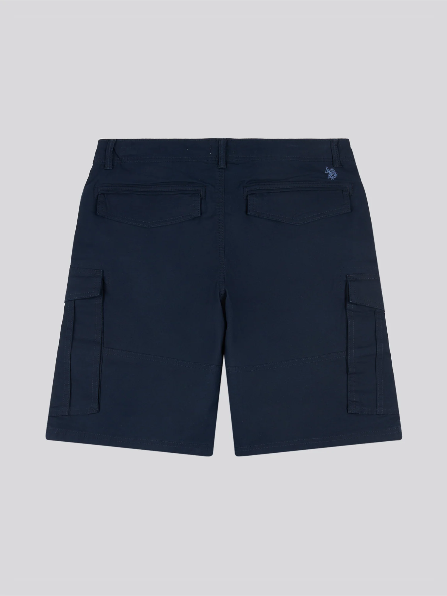 Mens Dobby Weave Cargo Short in Dark Sapphire Navy / Moonlight Blue DHM - Image 6