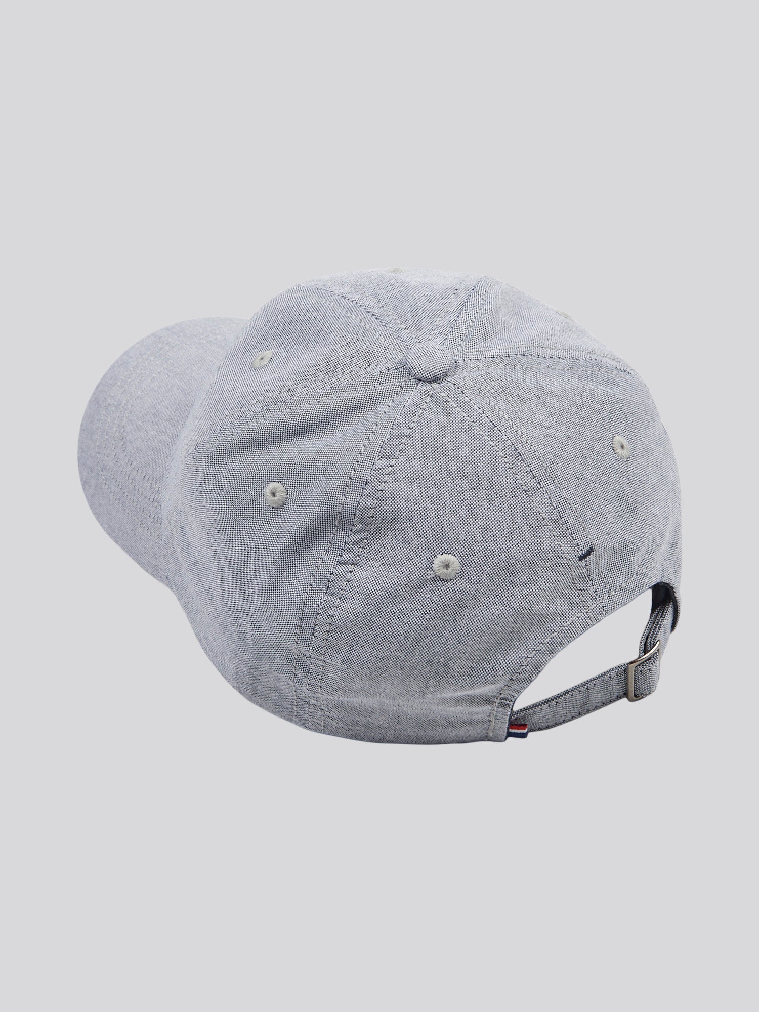 Mens Double Horsemen Badge Cap in Charcoal Grey Marl - Image 2