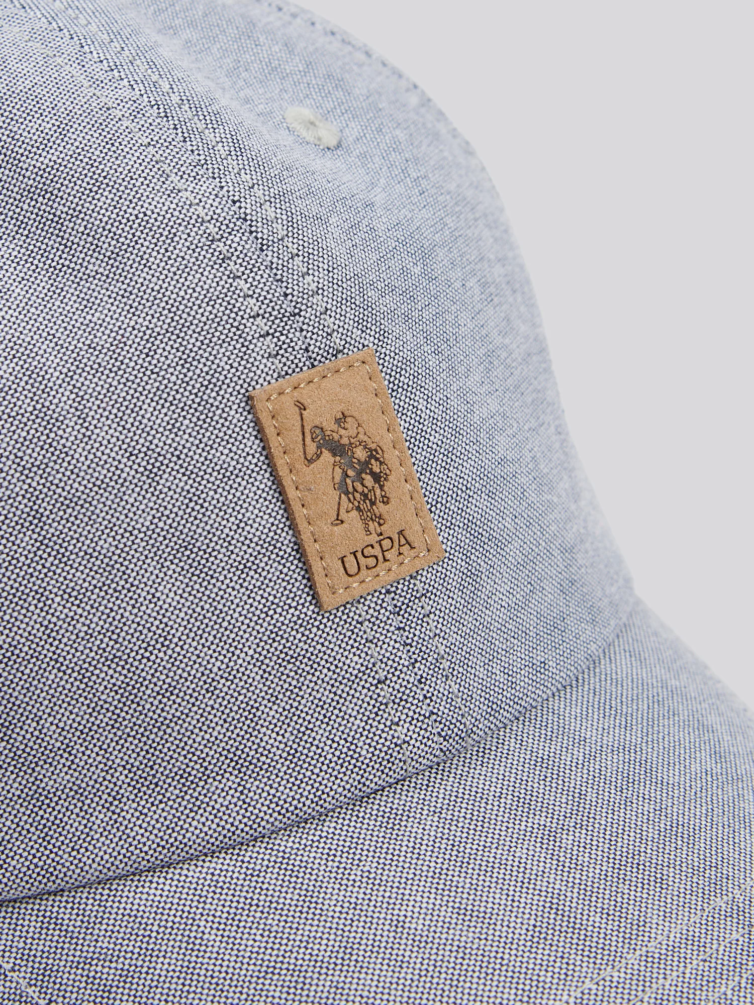 Mens Double Horsemen Badge Cap in Charcoal Grey Marl - Image 3