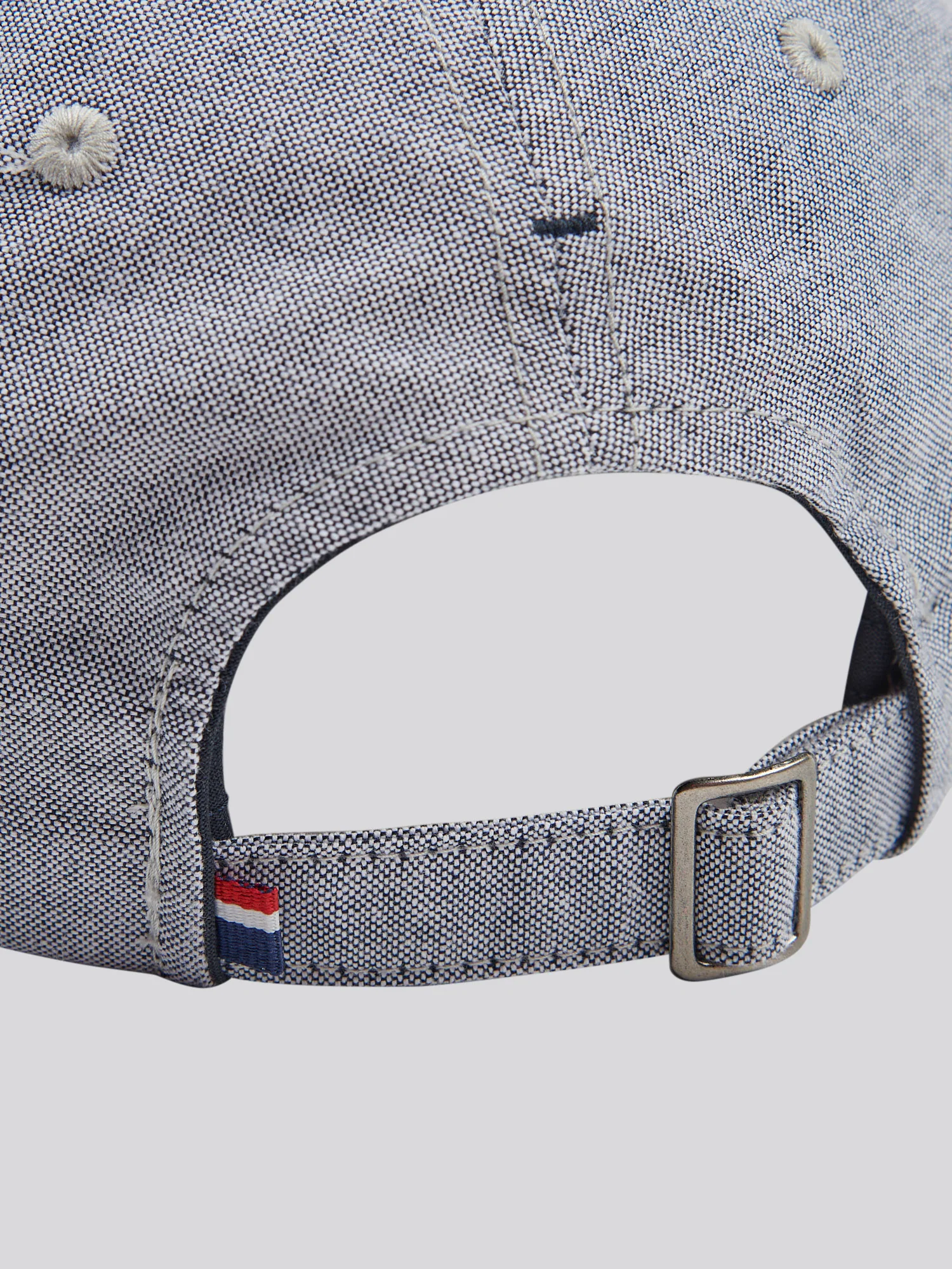 Mens Double Horsemen Badge Cap in Charcoal Grey Marl - Image 4