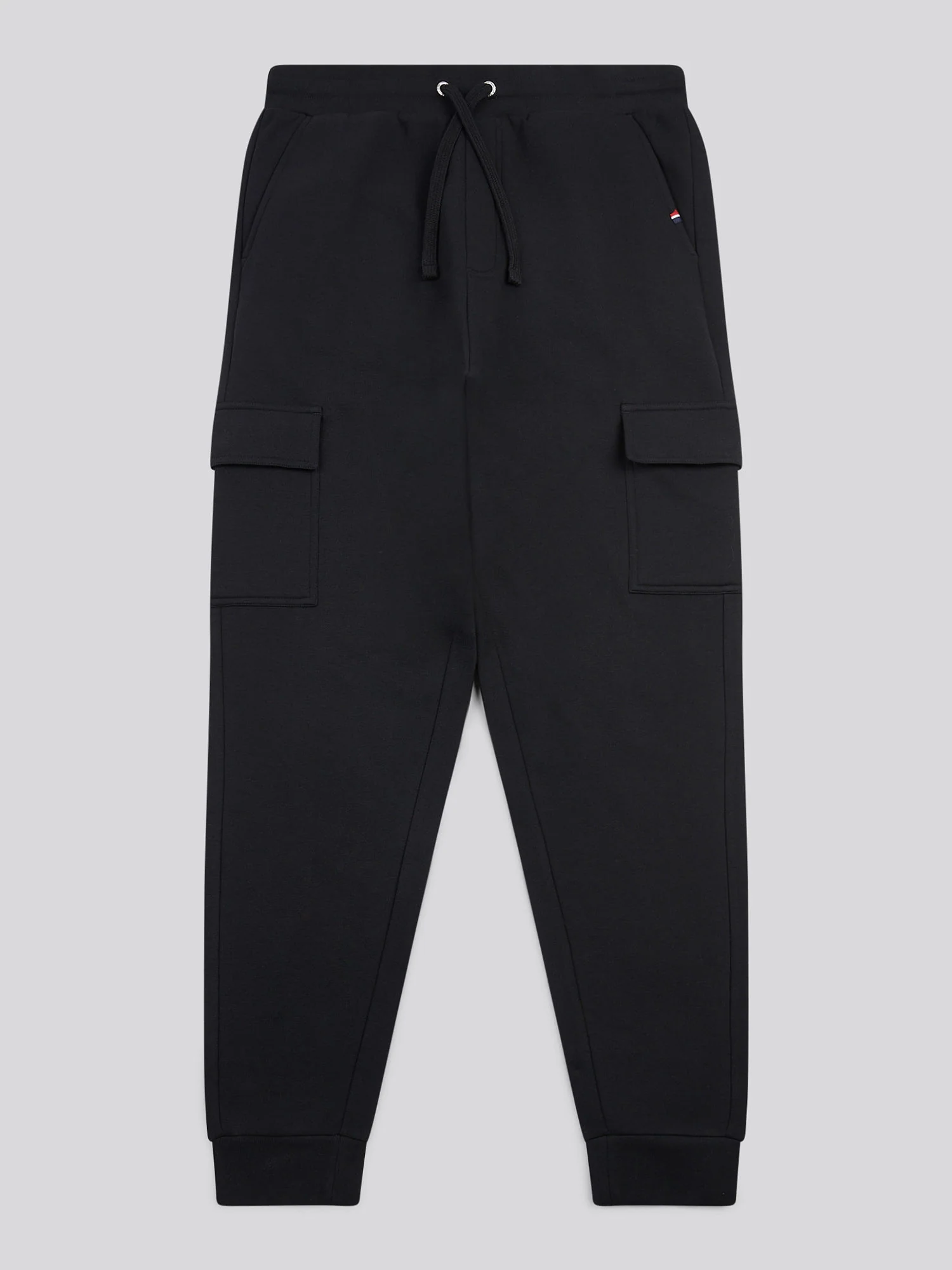 Mens Double Horsemen Cargo Sweat Jogger in Black - Image 6