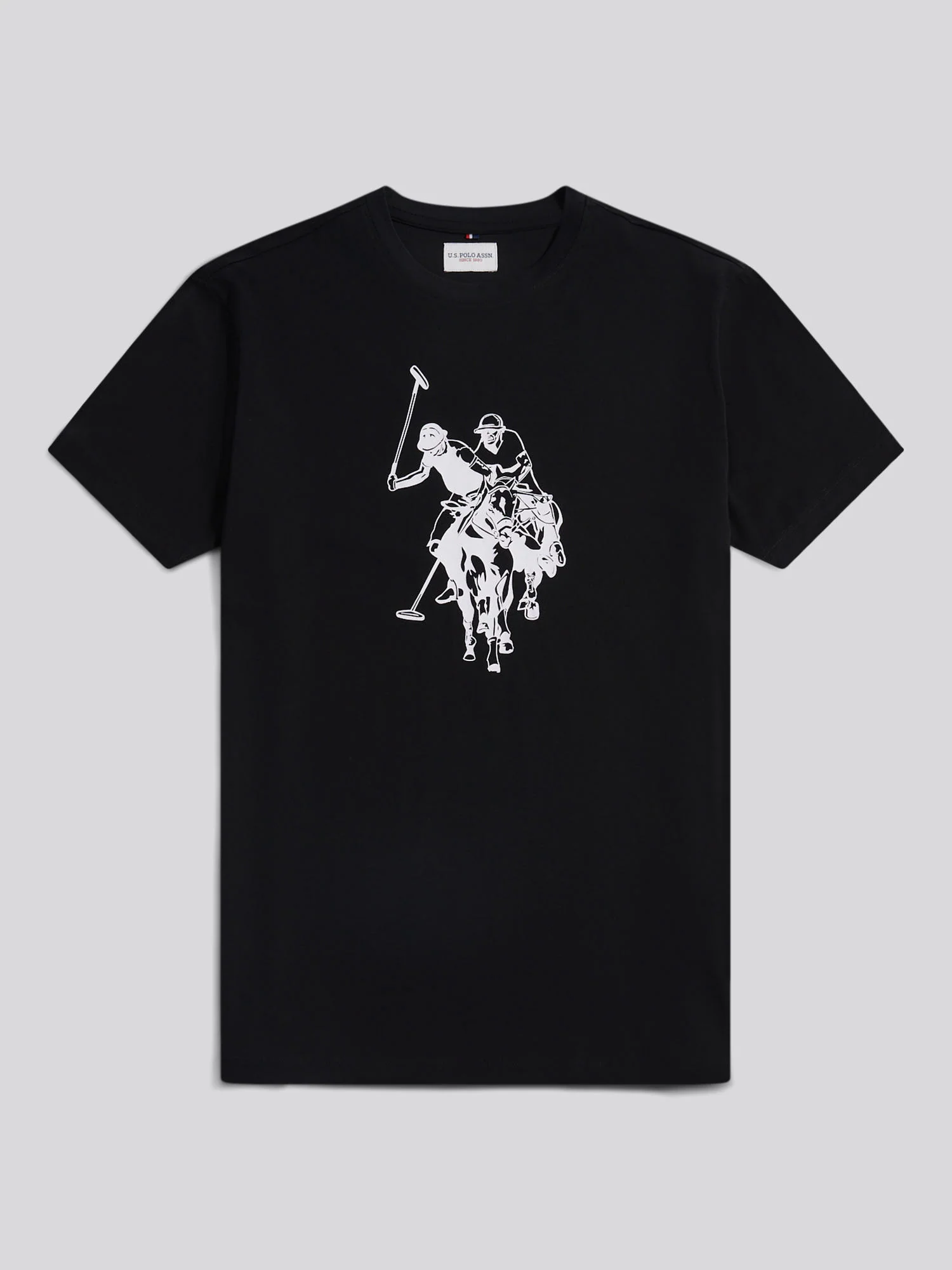Mens Double Horsemen Graphic T-Shirt Black - Image 5