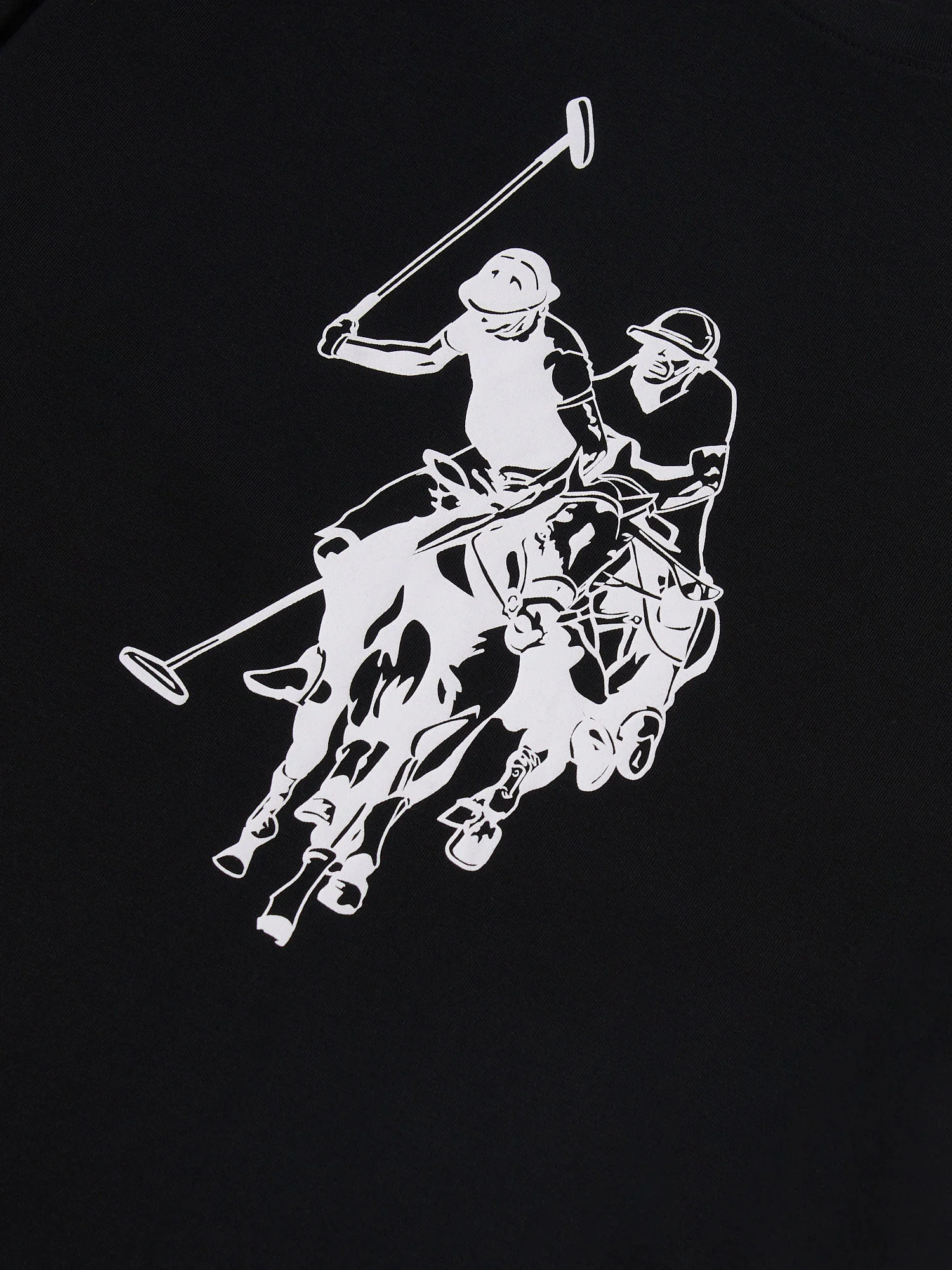 Mens Double Horsemen Graphic T-Shirt Black - Image 7