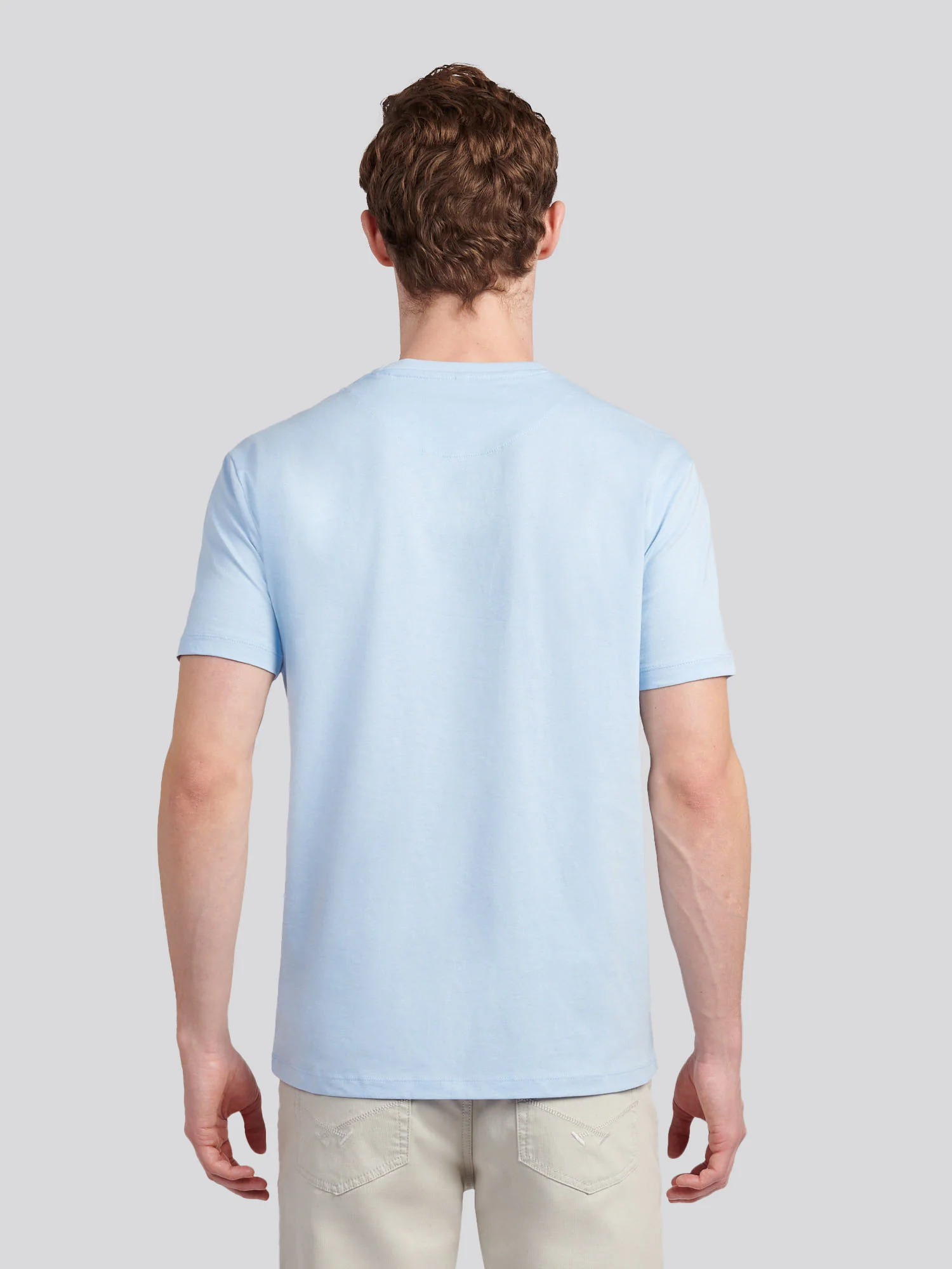 Mens Double Horsemen Graphic T-Shirt Chambray Blue - Image 4