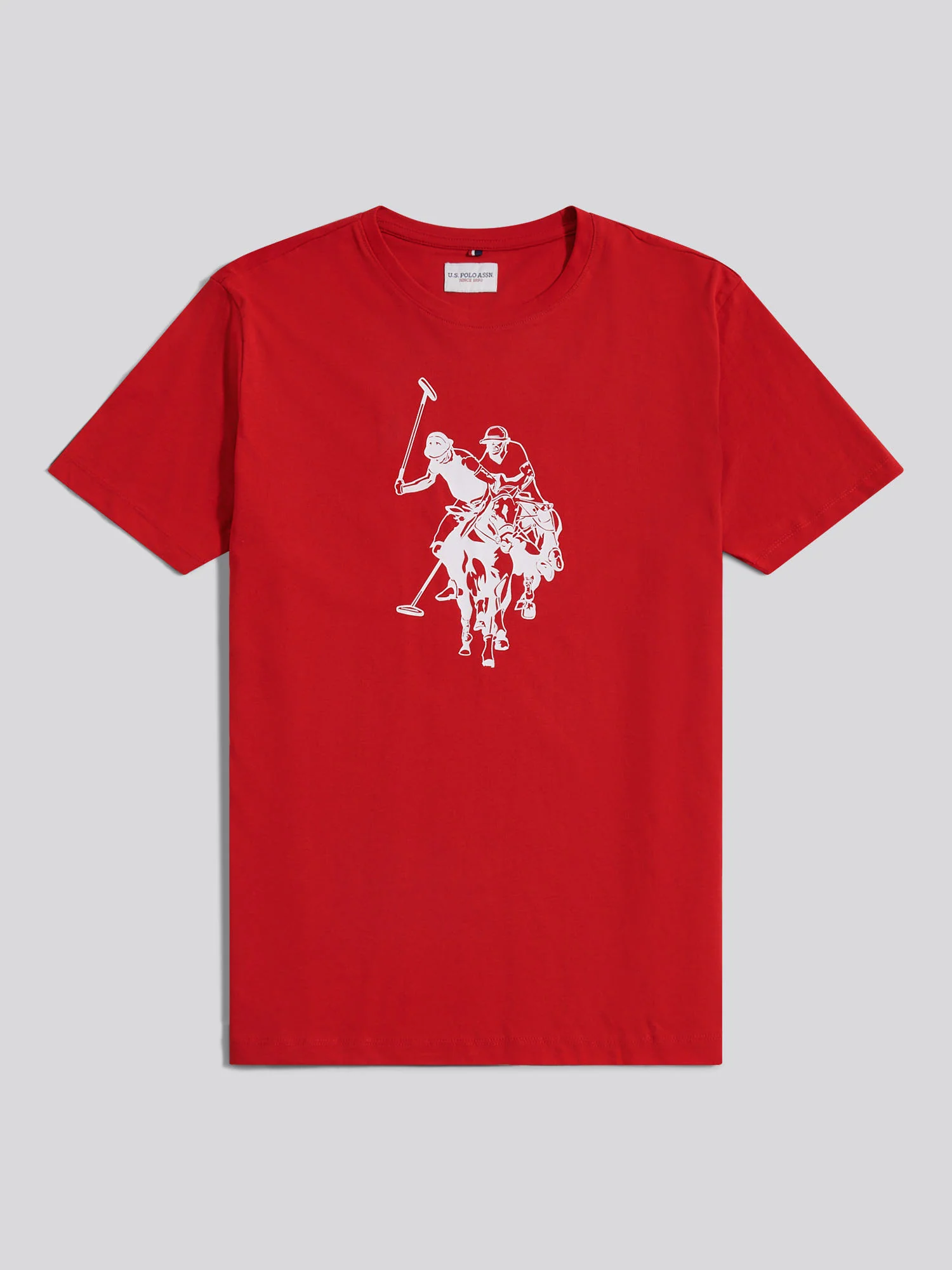 Mens Double Horsemen Graphic T-Shirt Haute Red - Image 6
