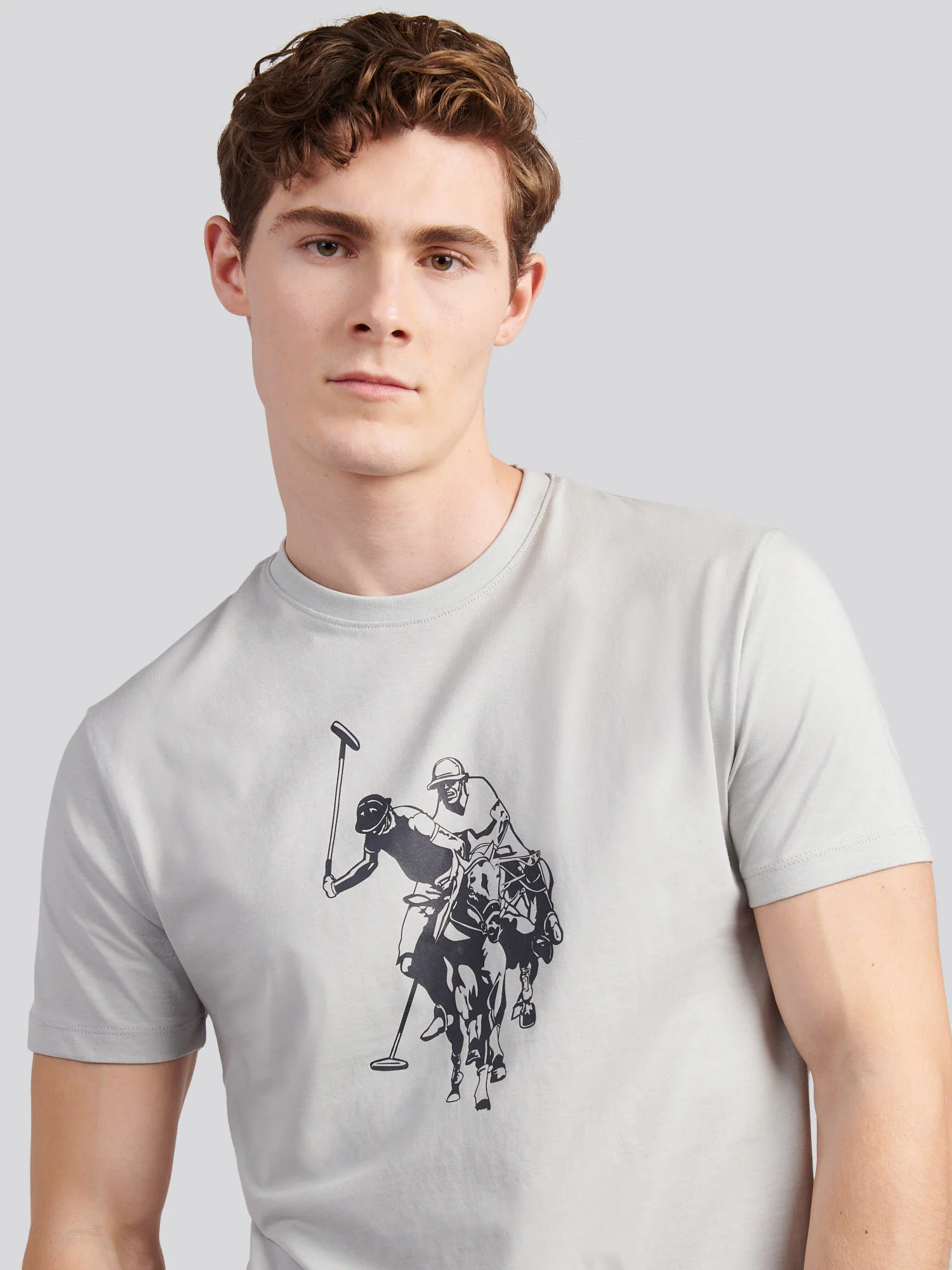 Mens Double Horsemen Graphic T-Shirt High Rise - Image 2