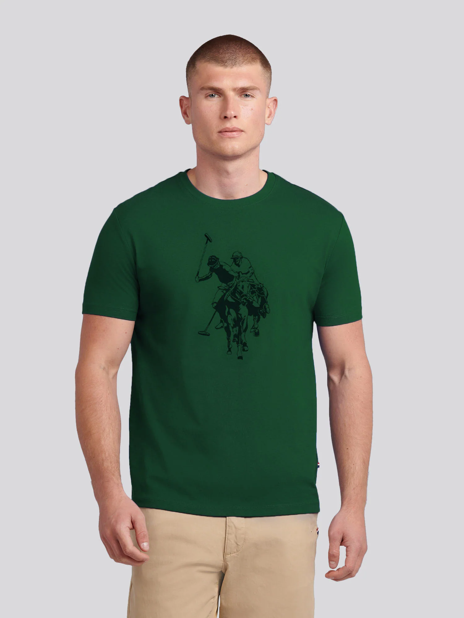 Mens Double Horsemen Graphic T-Shirt Pineneedle