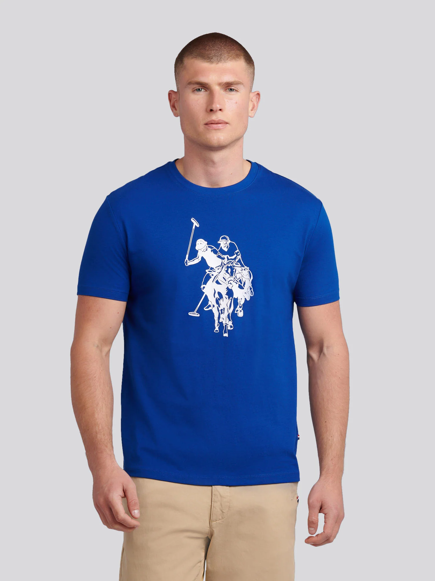 Mens Double Horsemen Graphic T-Shirt Sodalite Blue