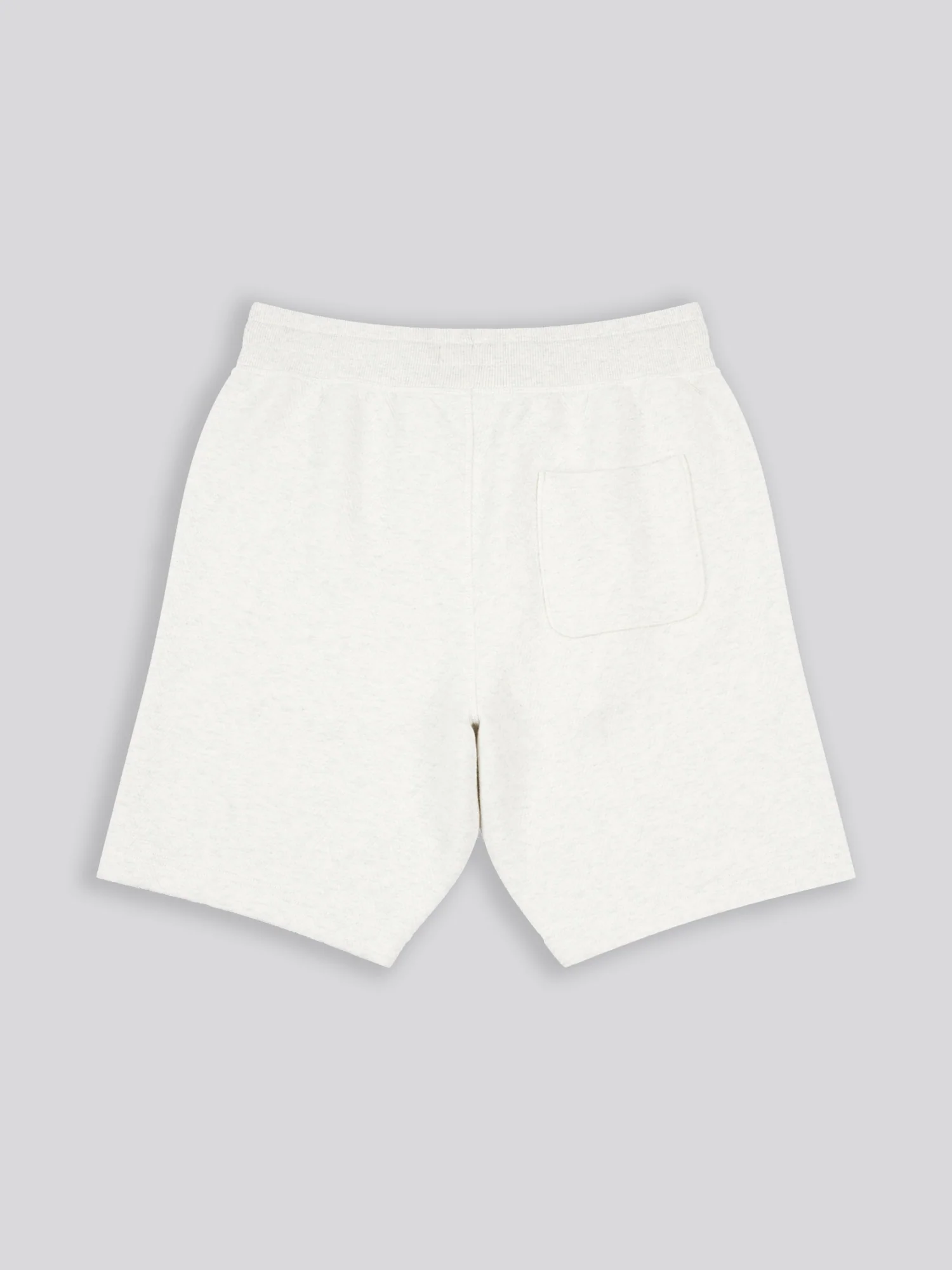 Mens Double Horsemen Herringbone Sweat Short Light Grey Marl - Image 6