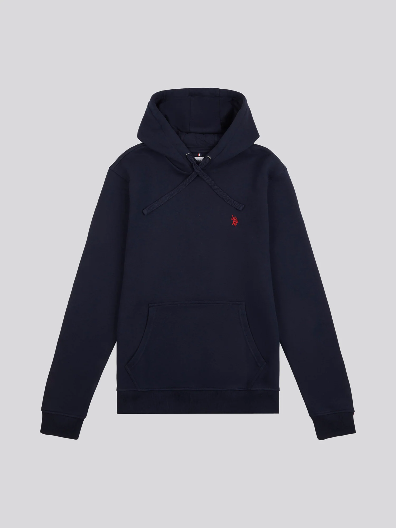 Mens Double Horsemen Hoodie in Dark Sapphire Navy / Haute Red DHM - Image 6