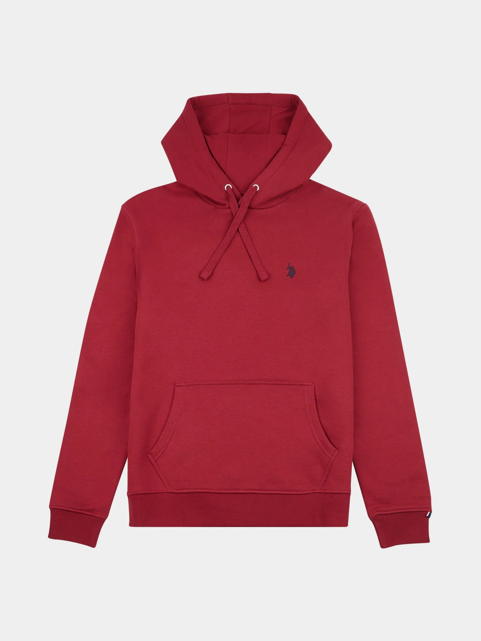 Mens Double Horsemen Hoodie in Tibetan Red - Image 6