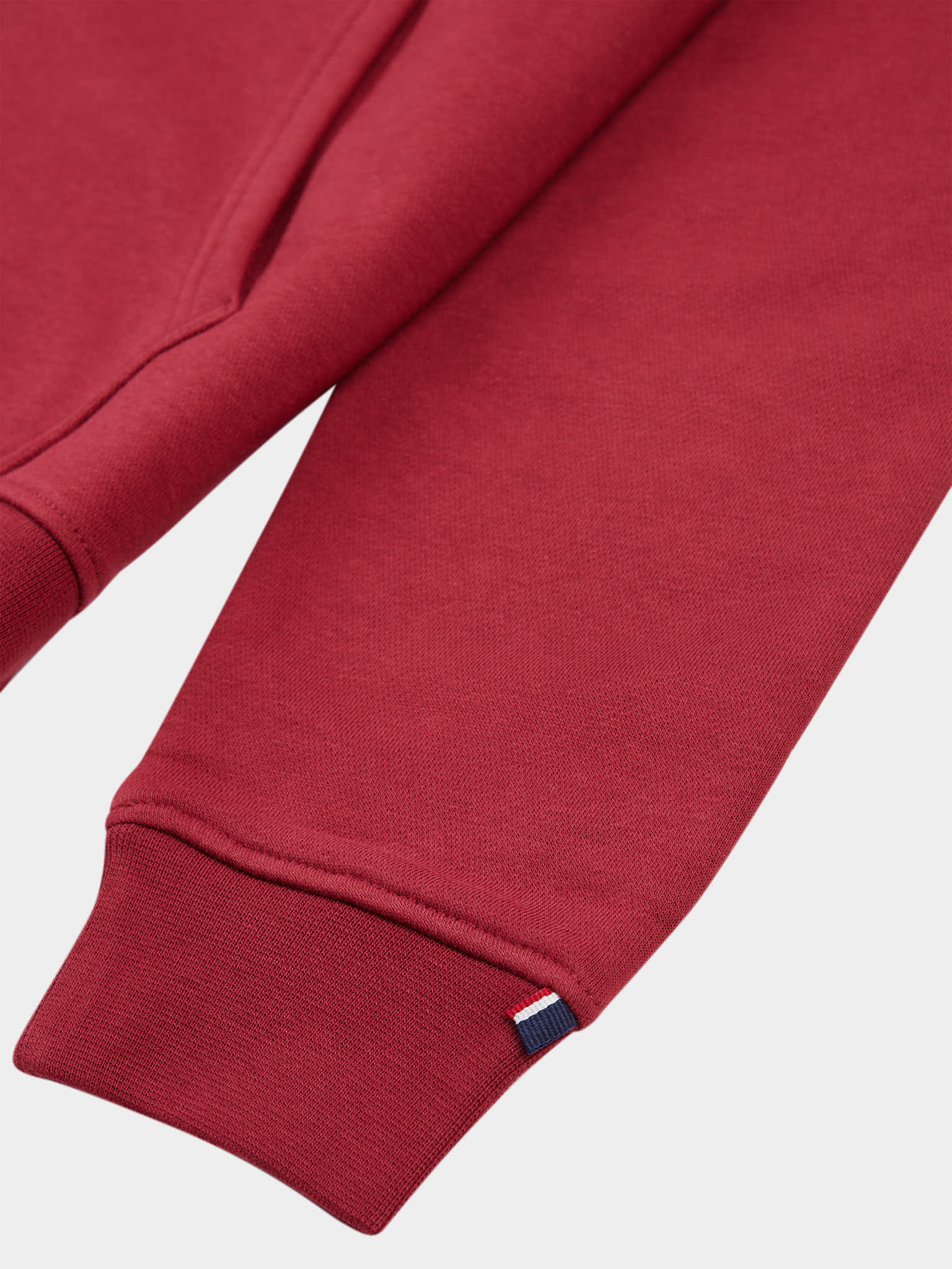 Mens Double Horsemen Hoodie in Tibetan Red - Image 9