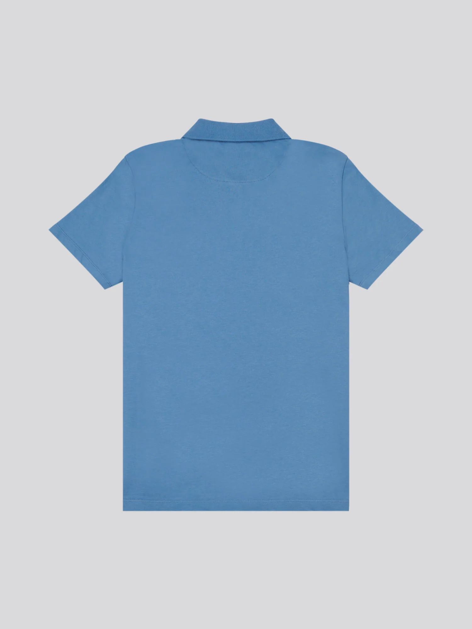 Mens Double Horsemen Jersey Polo Shirt in Blue Horizon - Image 6