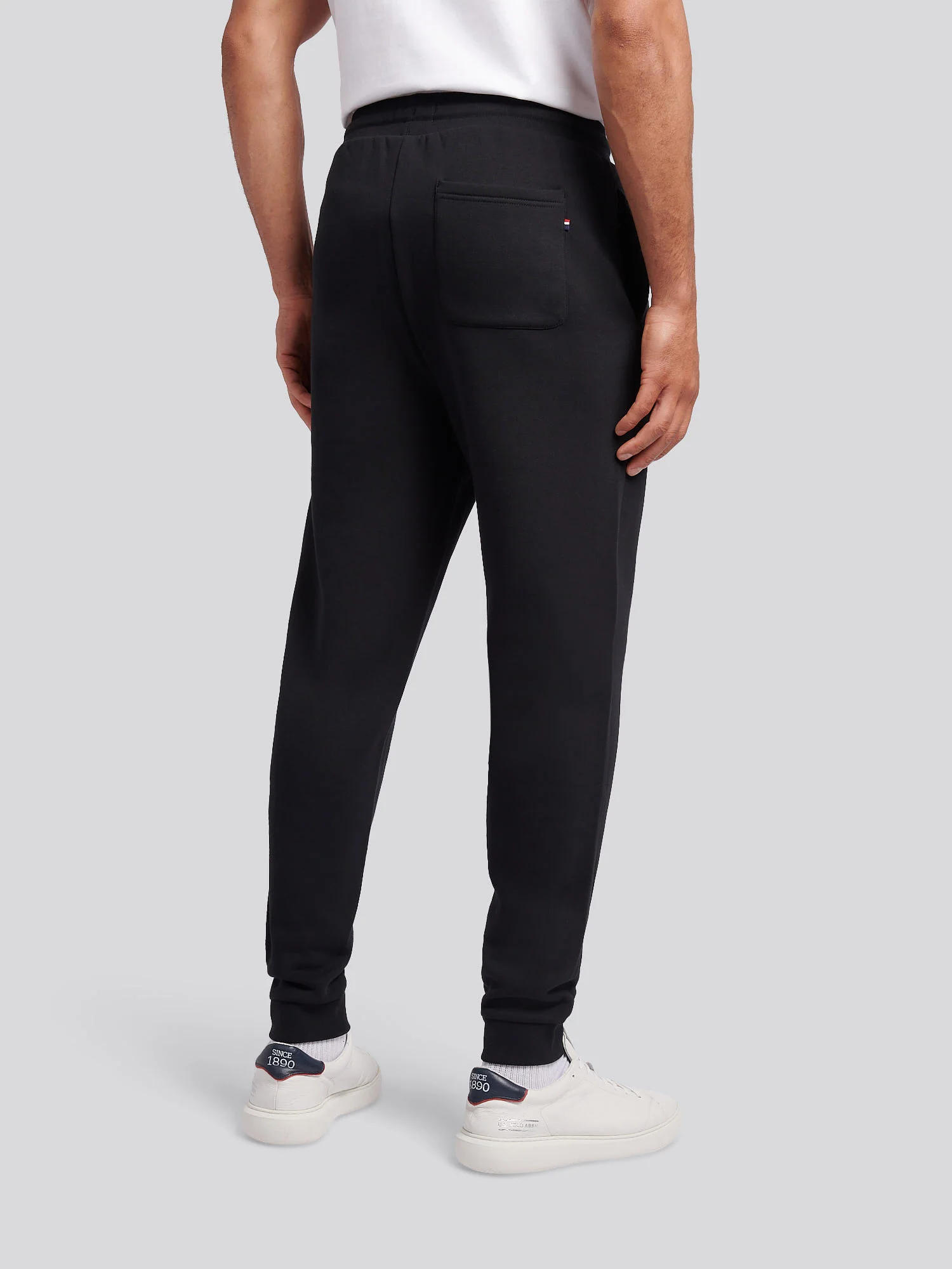 Mens Double Horsemen Jogger in Black Bright White DHM - Image 4