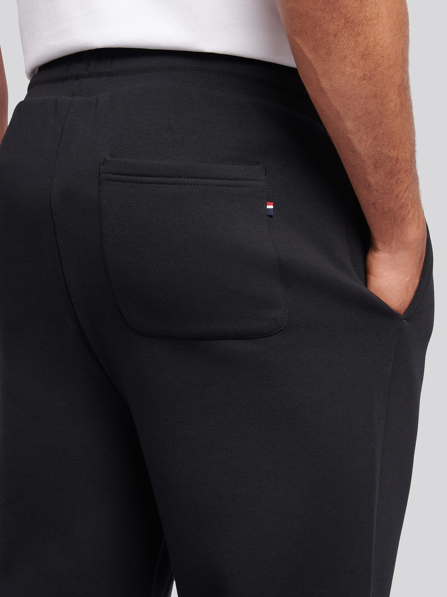 Mens Double Horsemen Jogger in Black Bright White DHM - Image 5