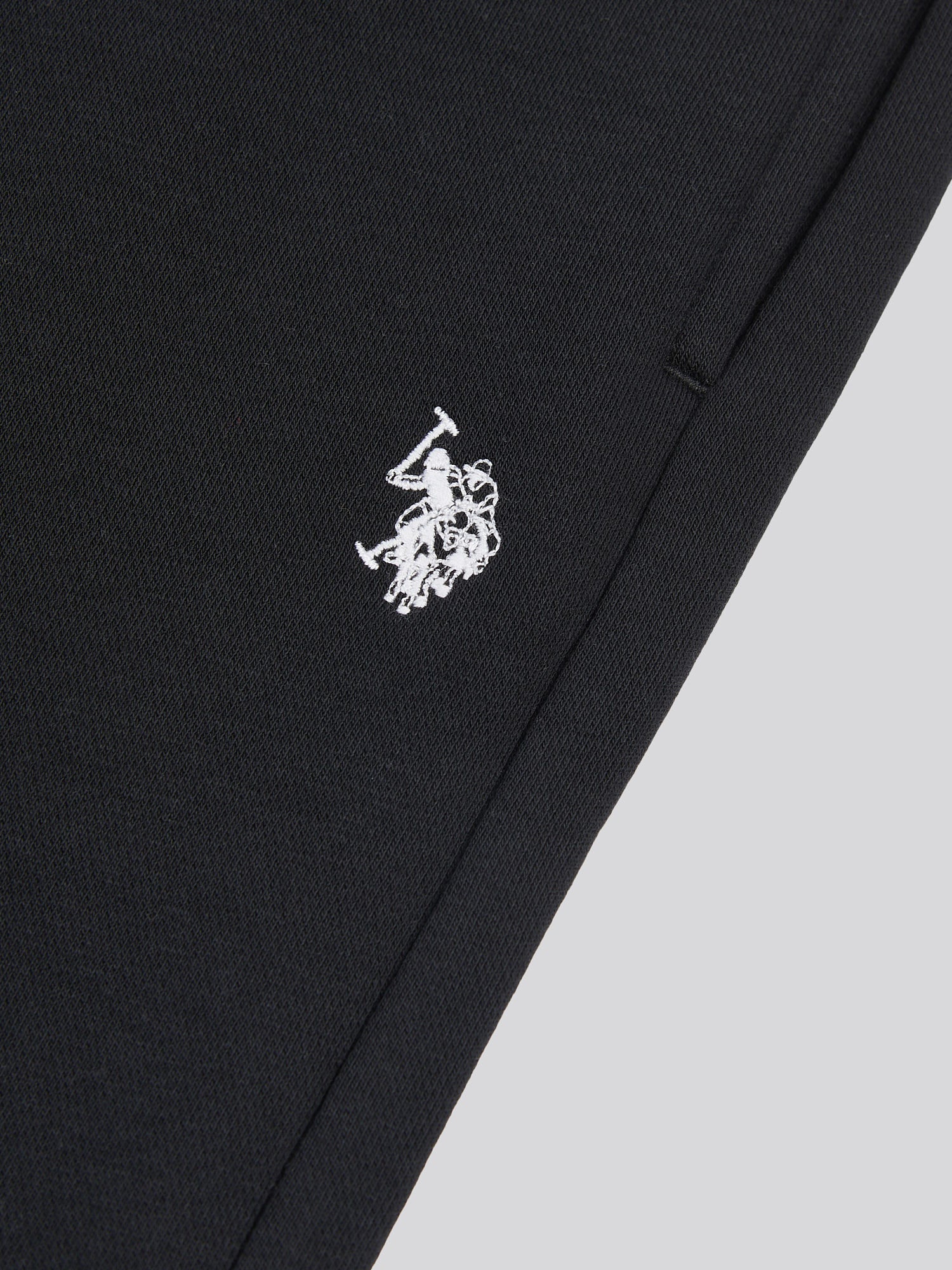 Mens Double Horsemen Jogger in Black Bright White DHM - Image 8