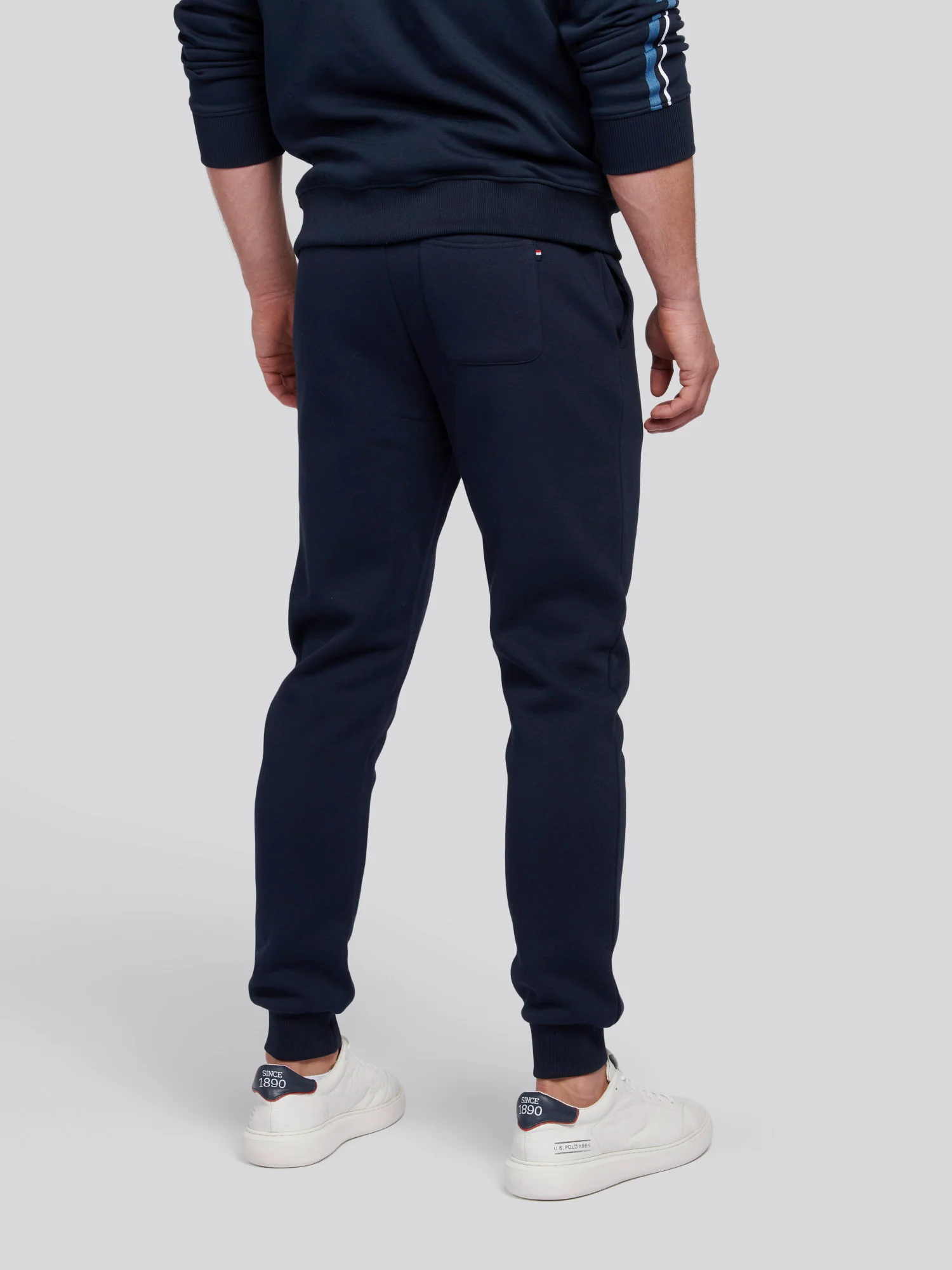 Mens Double Horsemen Jogger in Dark Sapphire Navy / Haute Red DHM - Image 4