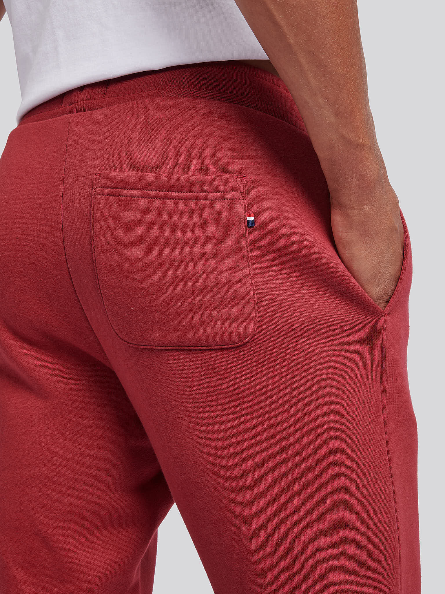 Mens Double Horsemen Jogger in Tibetan Red - Image 5