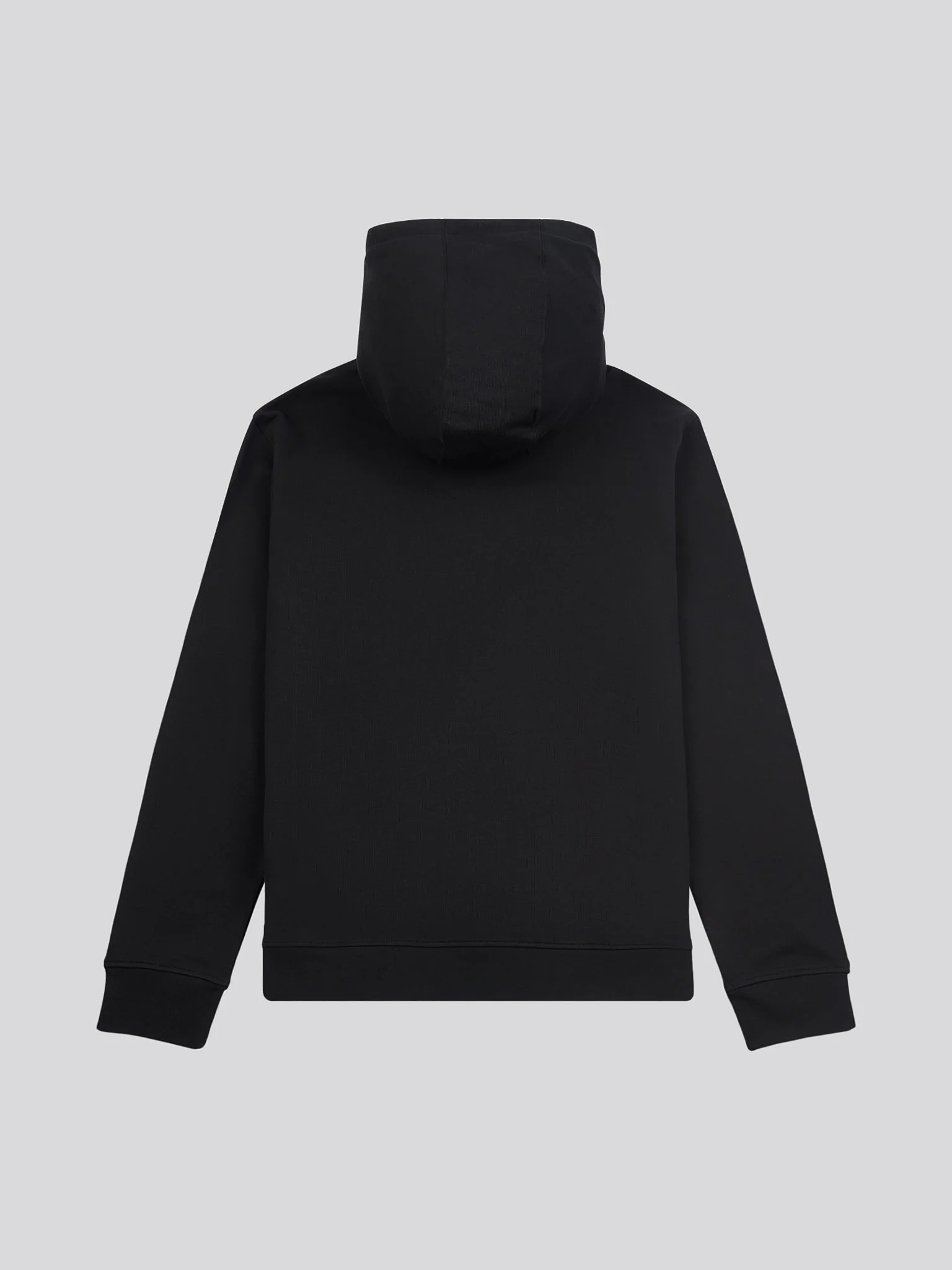 Mens Double Horsemen Loopback Hoodie Black Bright White DHM - Image 7