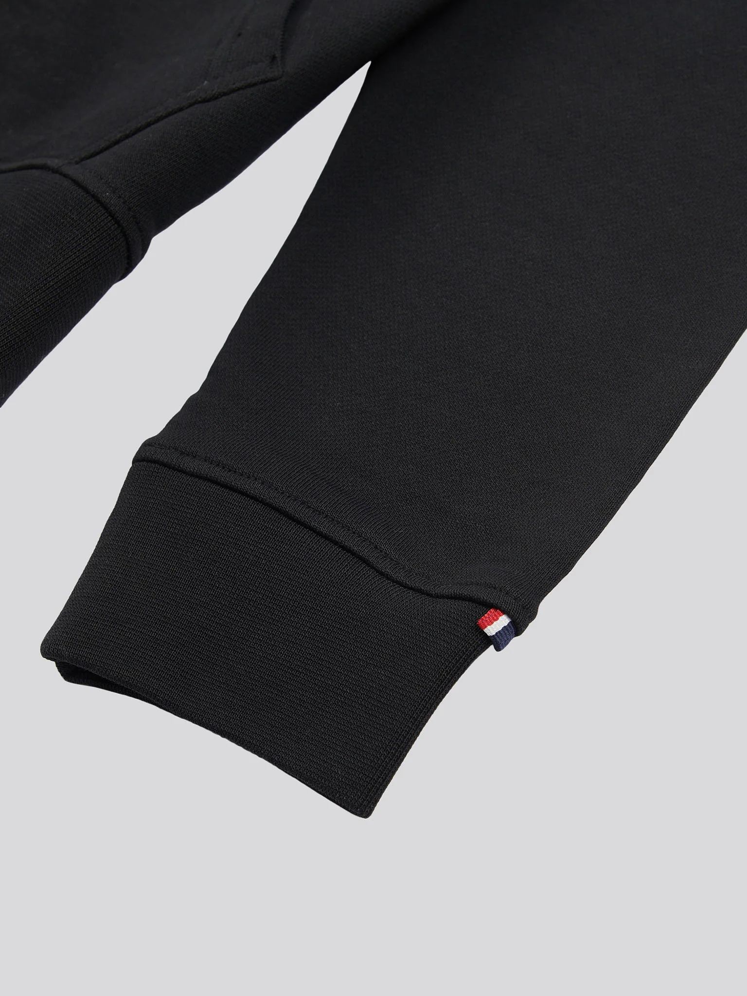 Mens Double Horsemen Loopback Hoodie Black Bright White DHM - Image 9