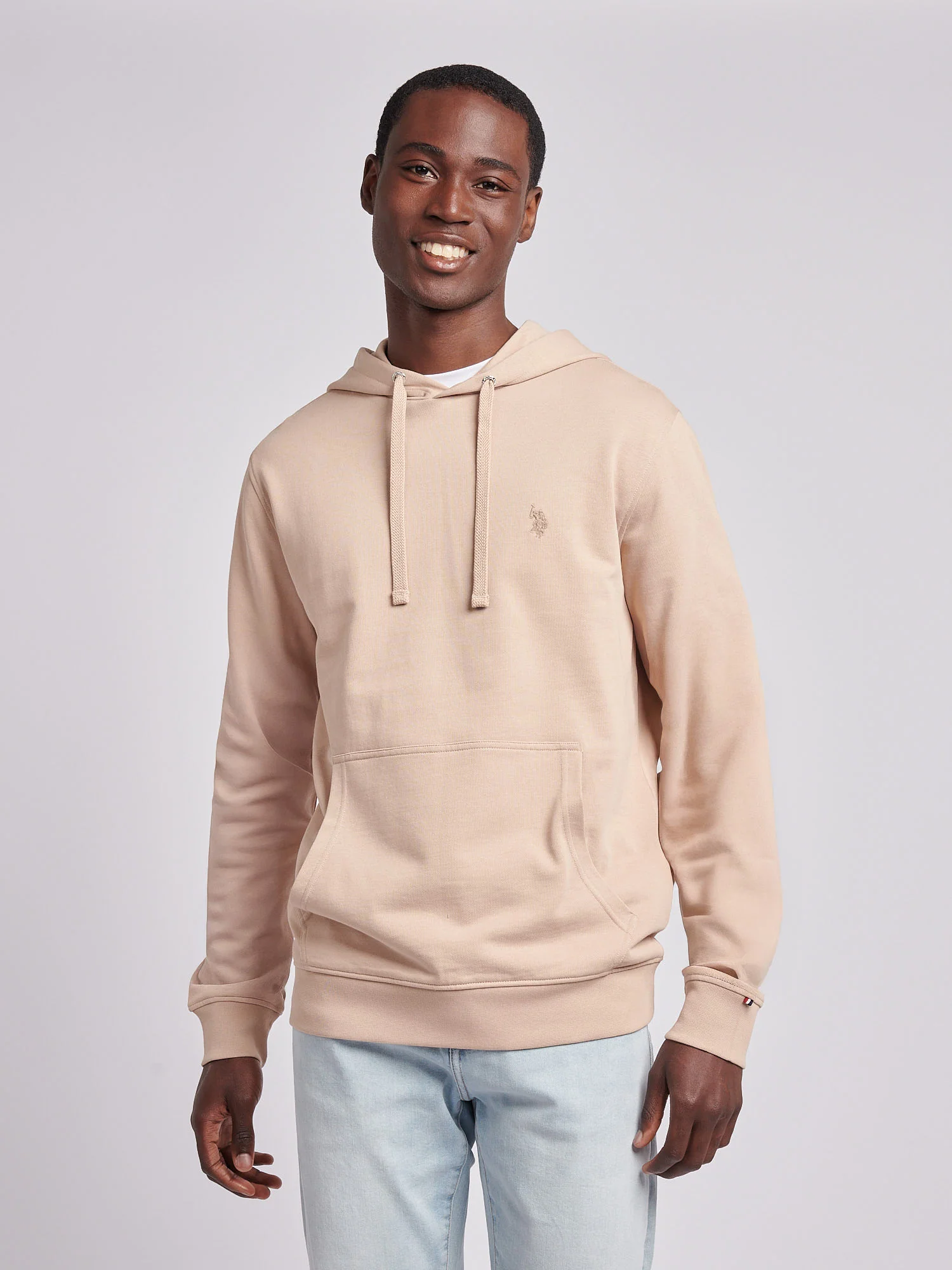 Mens Double Horsemen Loopback Hoodie Doeskin