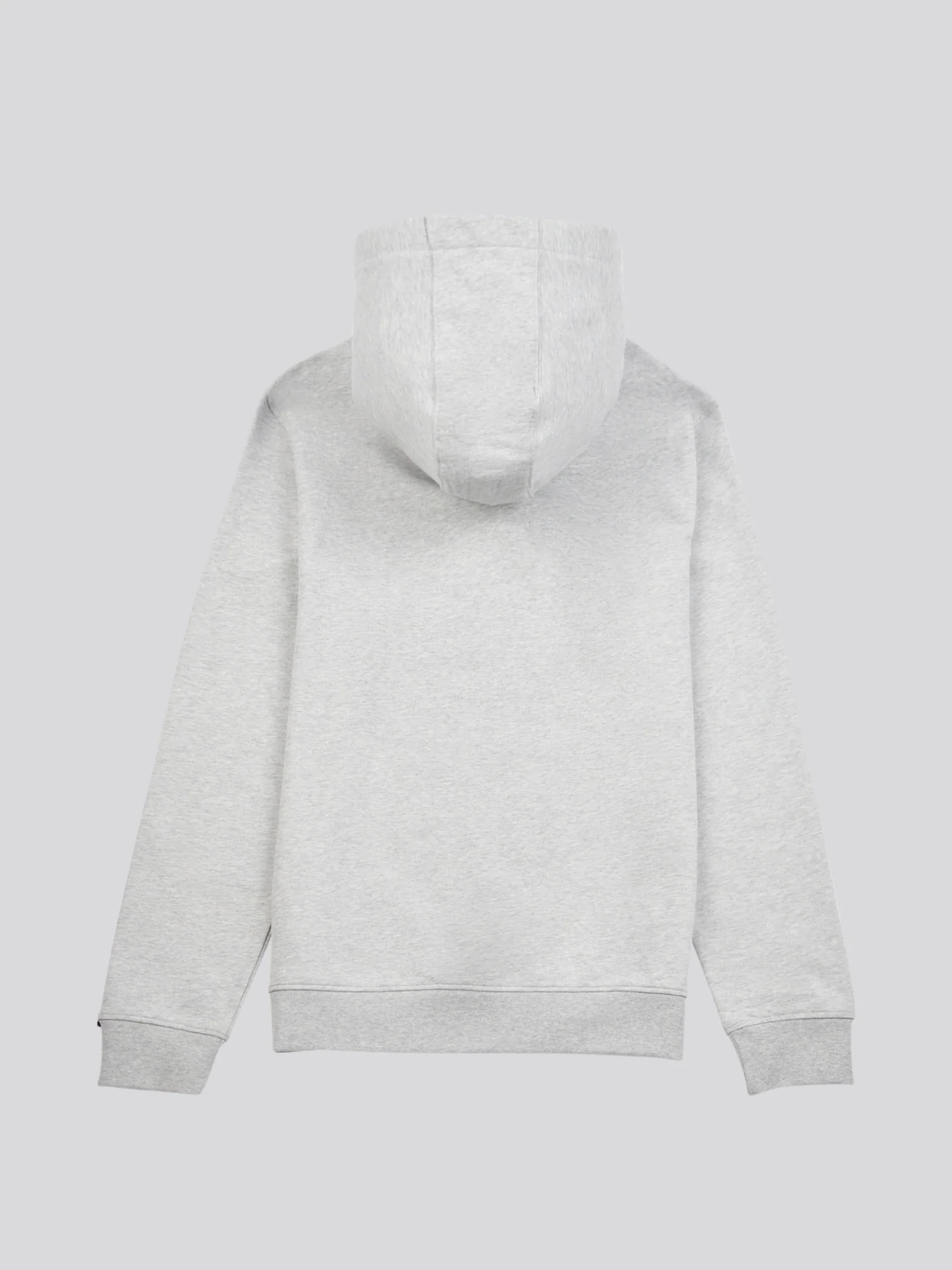 Mens Double Horsemen Loopback Hoodie Mid Grey Marl - Image 7