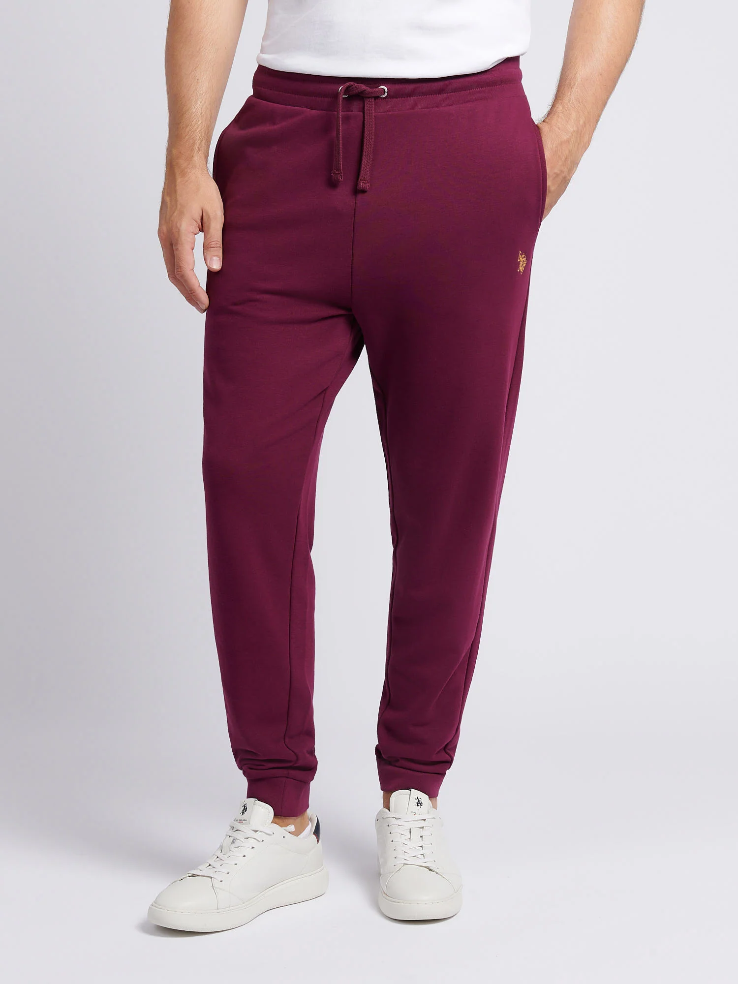 Mens Double Horsemen Loopback Jogger Grape Wine
