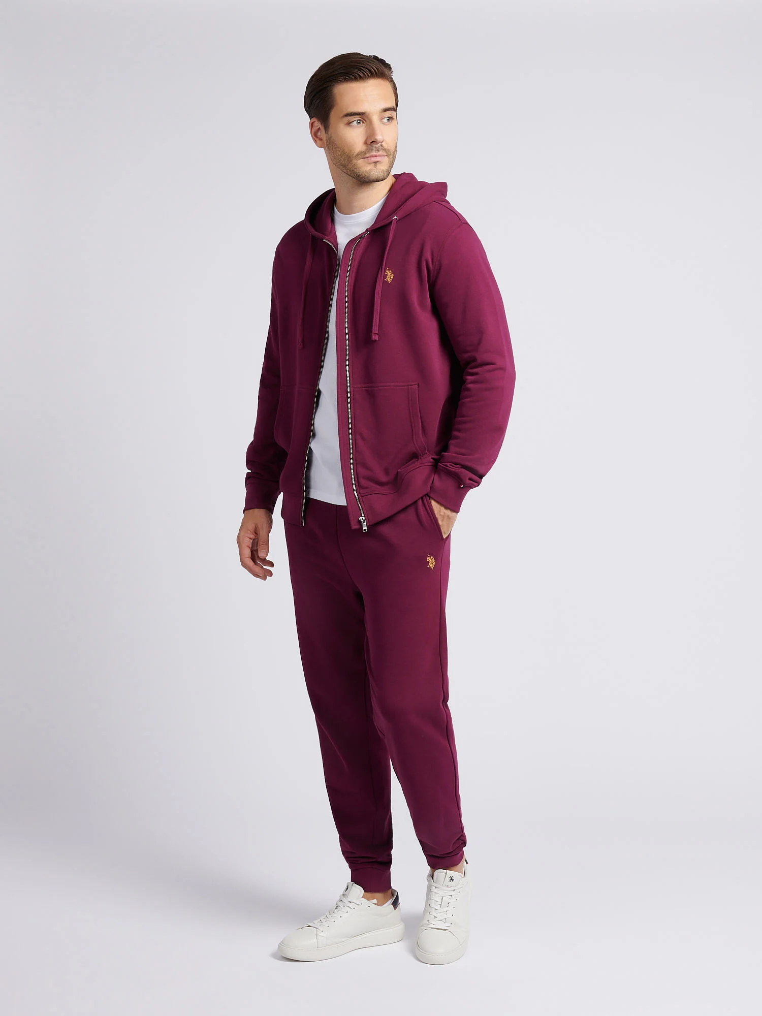 Mens Double Horsemen Loopback Jogger Grape Wine - Image 3