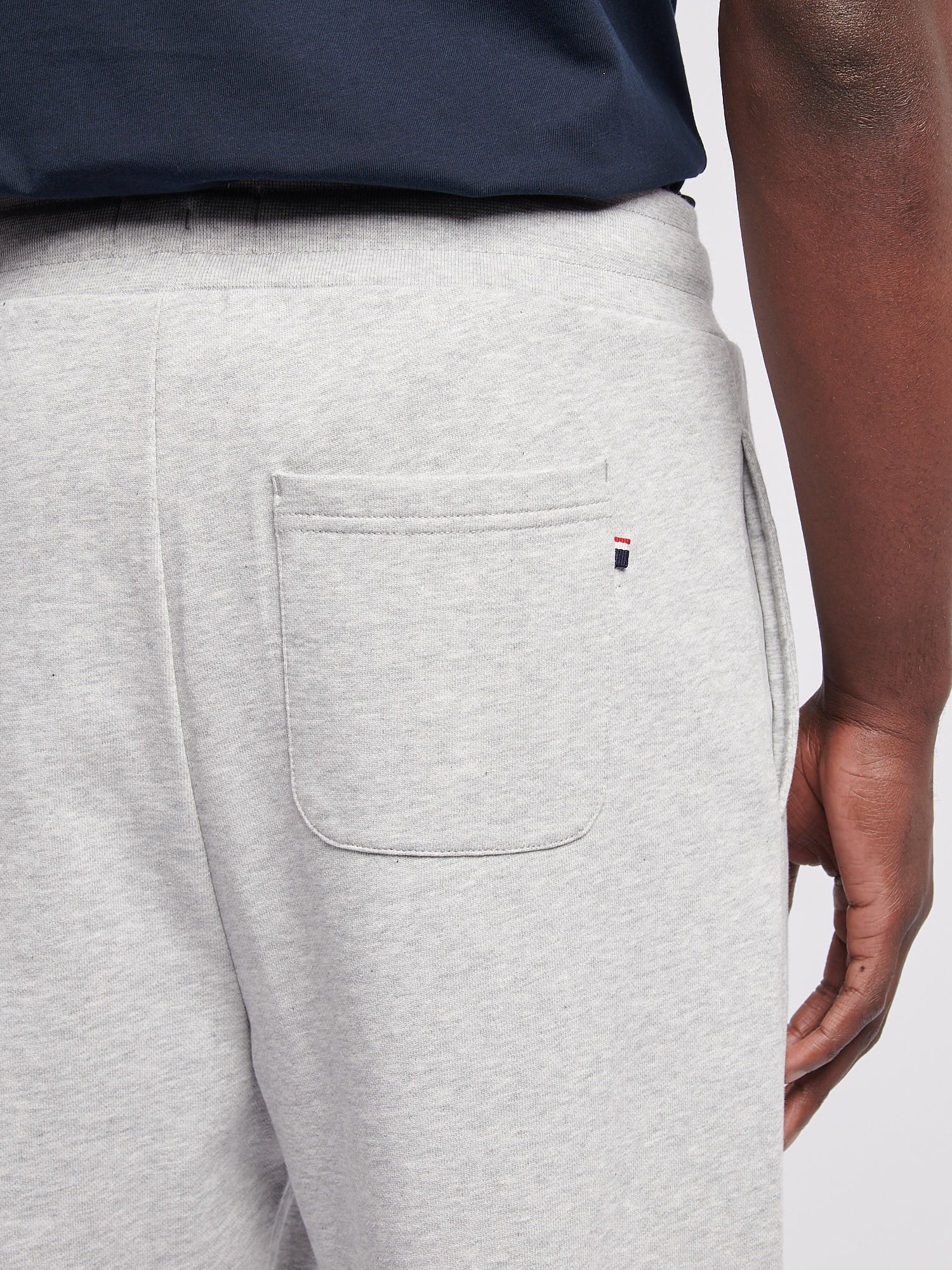 Mens Double Horsemen Loopback Jogger Mid Grey Marl - Image 5