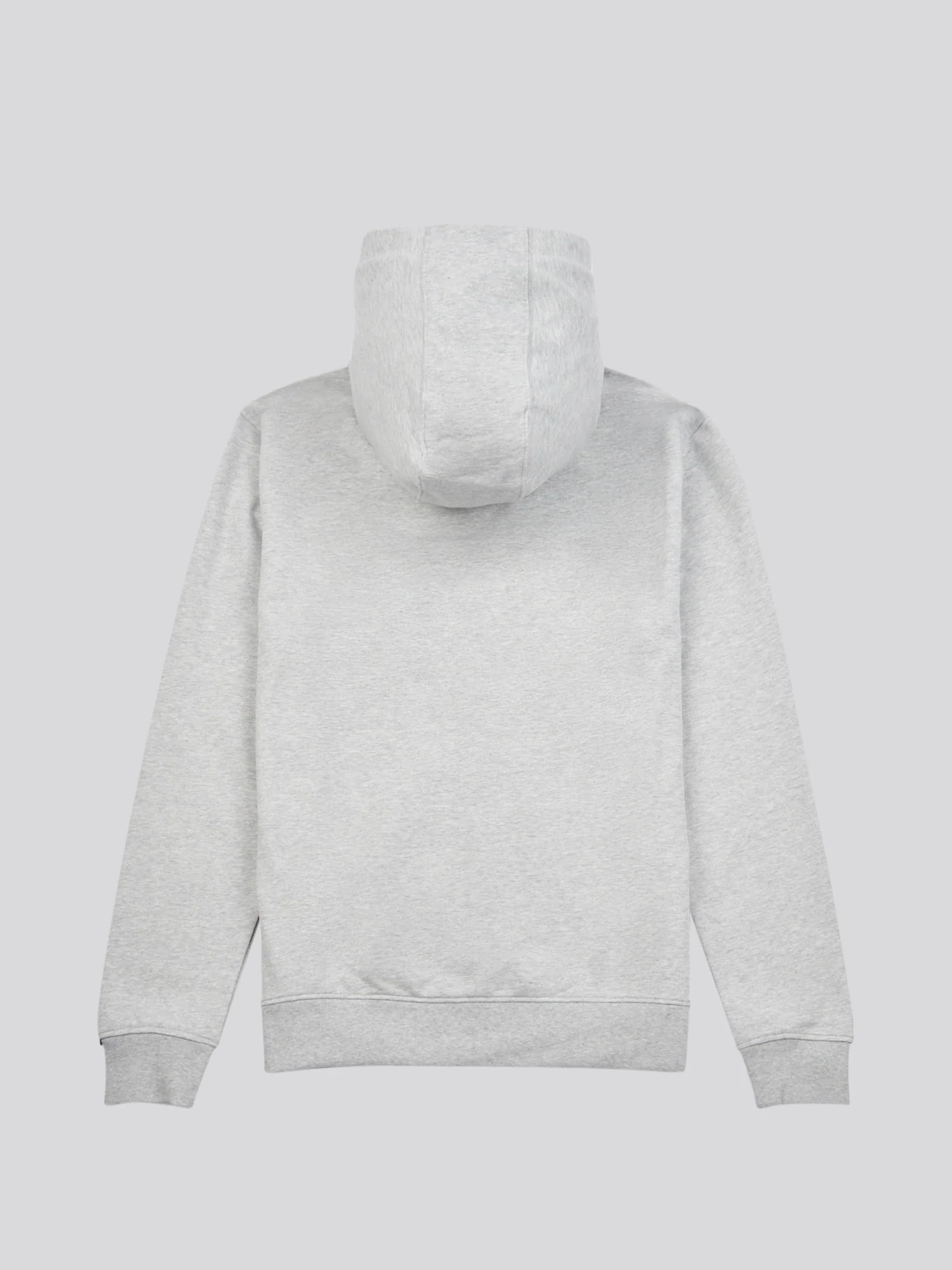 Mens Double Horsemen Loopback Zip Hoodie Mid Grey Marl - Image 7