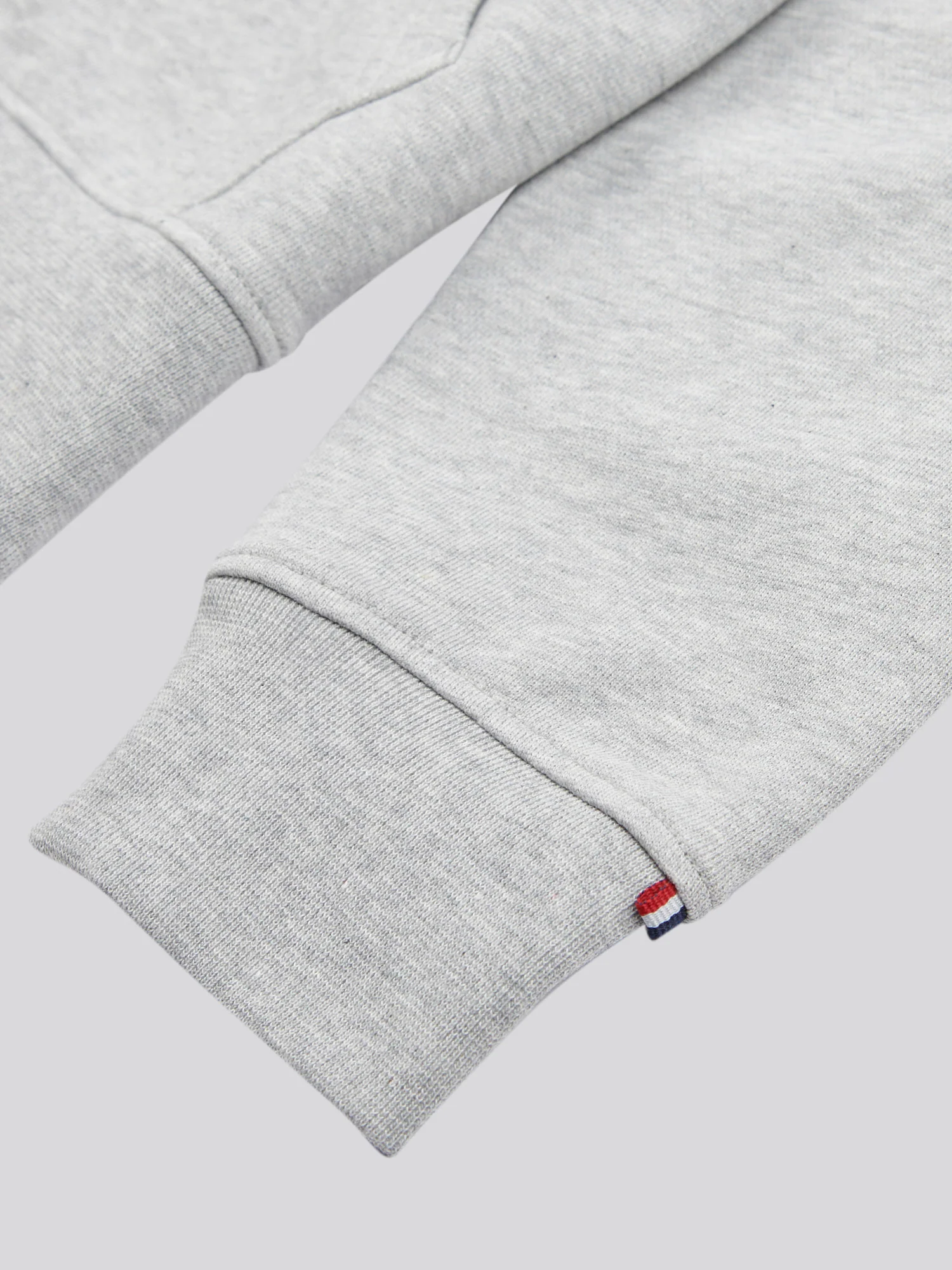 Mens Double Horsemen Loopback Zip Hoodie Mid Grey Marl - Image 9