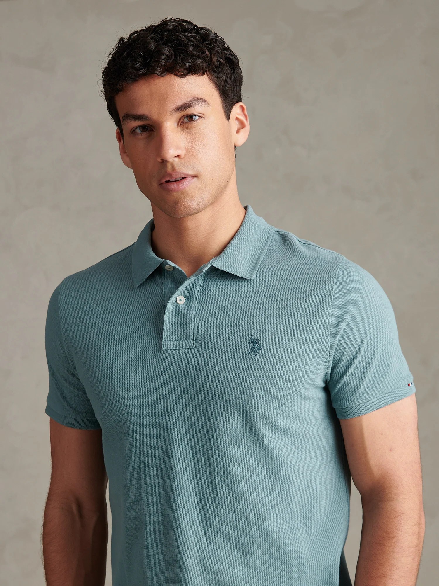 Mens Double Horsemen Polo Shirt Arctic - Image 2