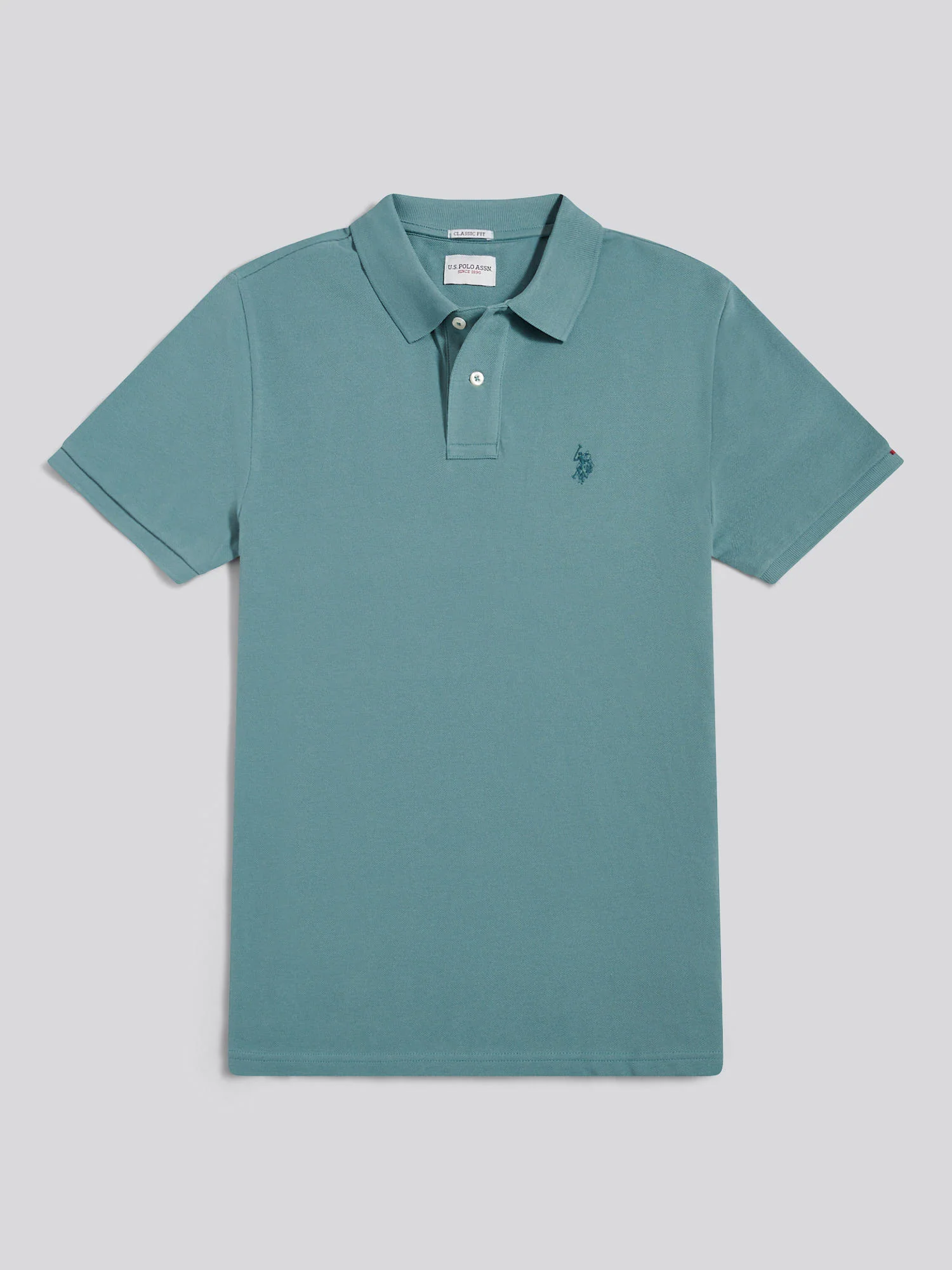 Mens Double Horsemen Polo Shirt Arctic - Image 5