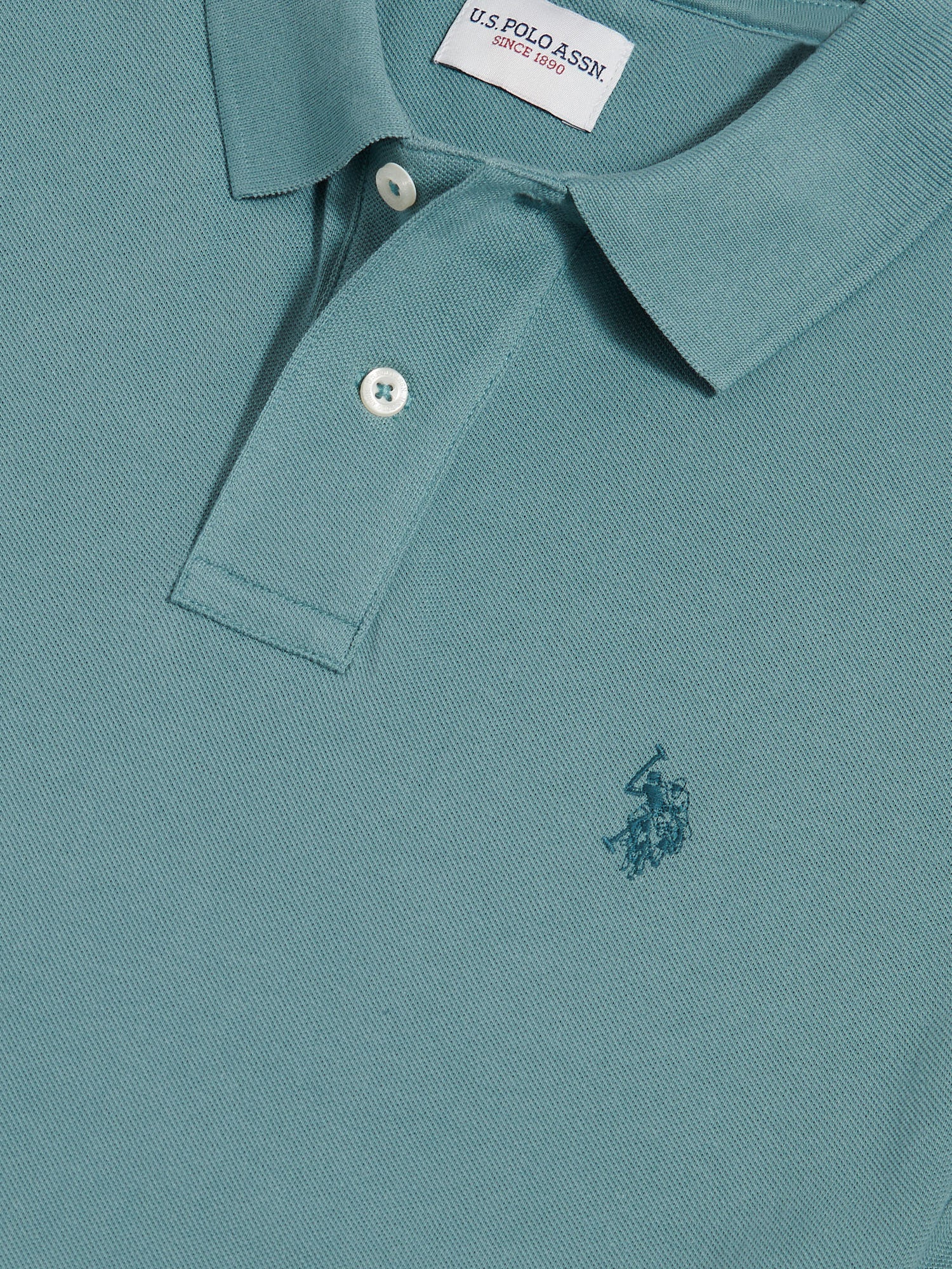Mens Double Horsemen Polo Shirt Arctic - Image 7