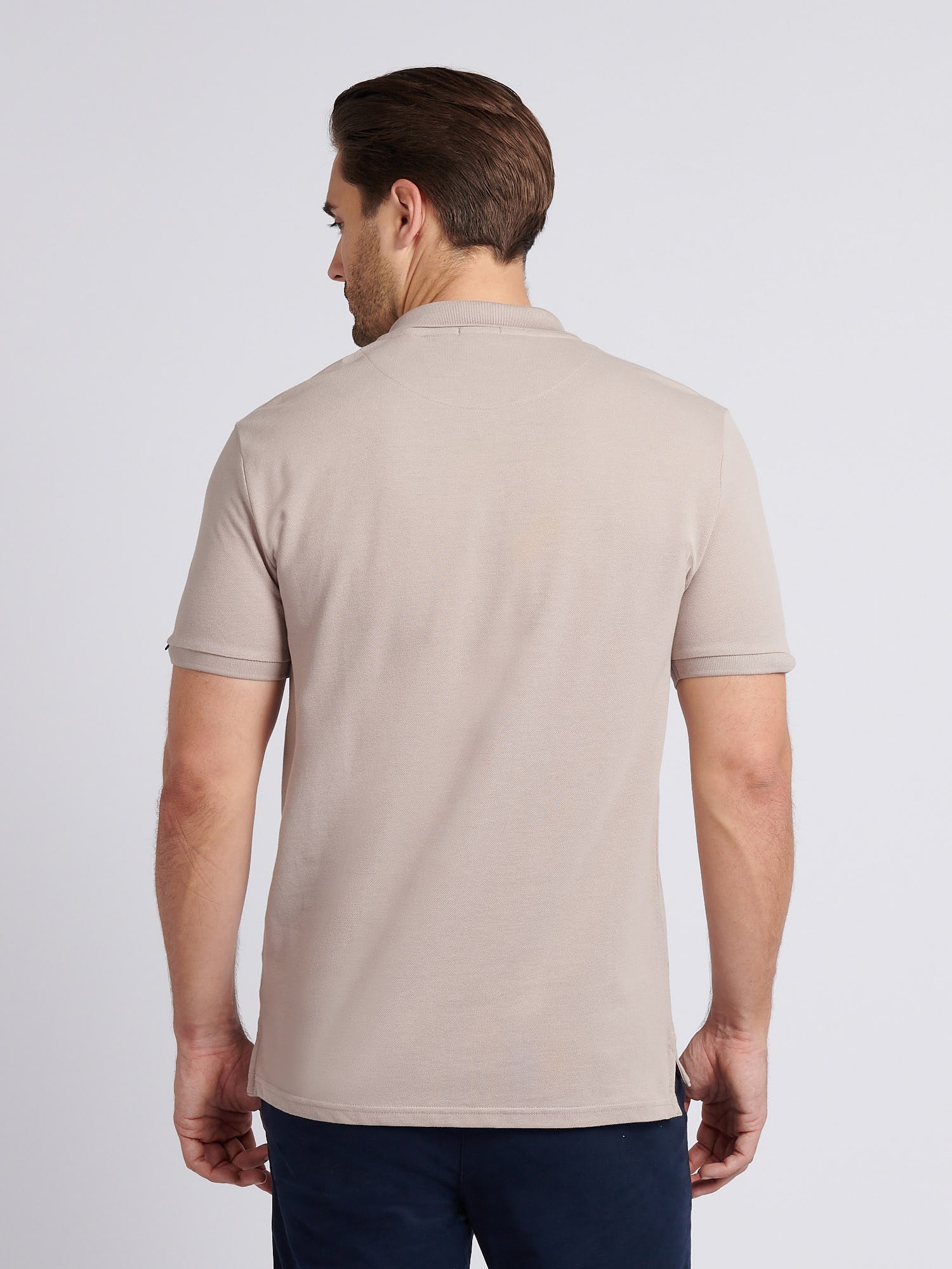 Mens Double Horsemen Polo Shirt Atmosphere - Image 4
