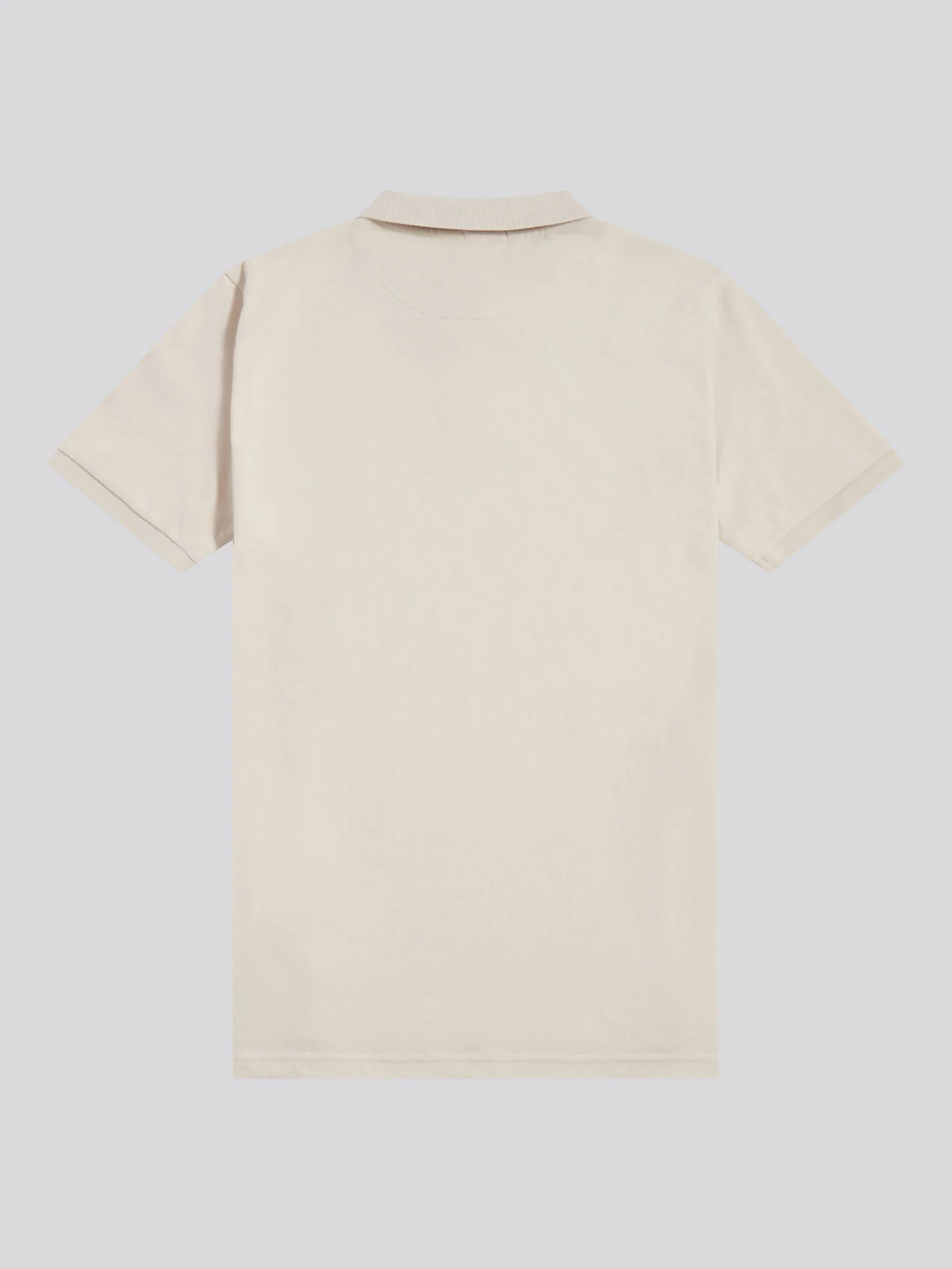 Mens Double Horsemen Polo Shirt Beige - Image 6