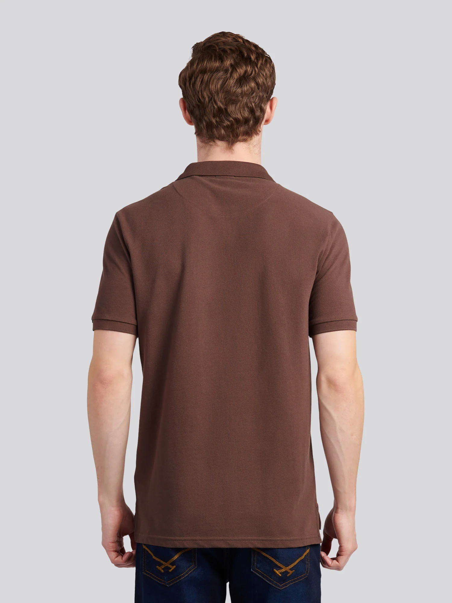 Mens Double Horsemen Polo Shirt Chocolate Martini - Image 4