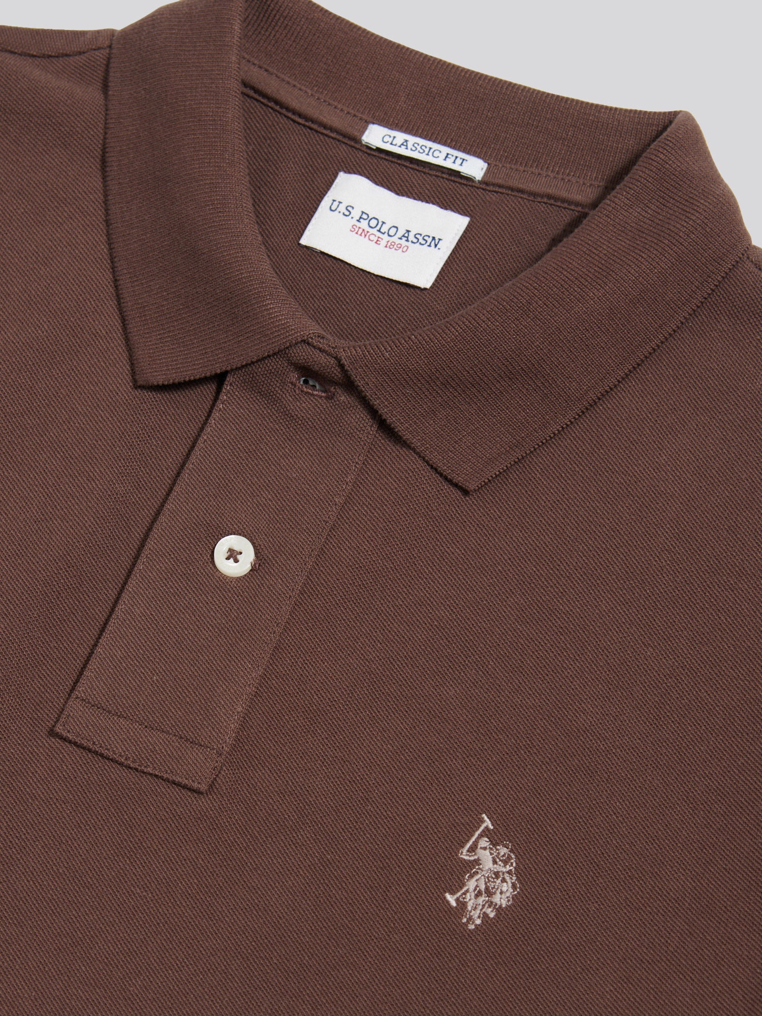 Mens Double Horsemen Polo Shirt Chocolate Martini - Image 7