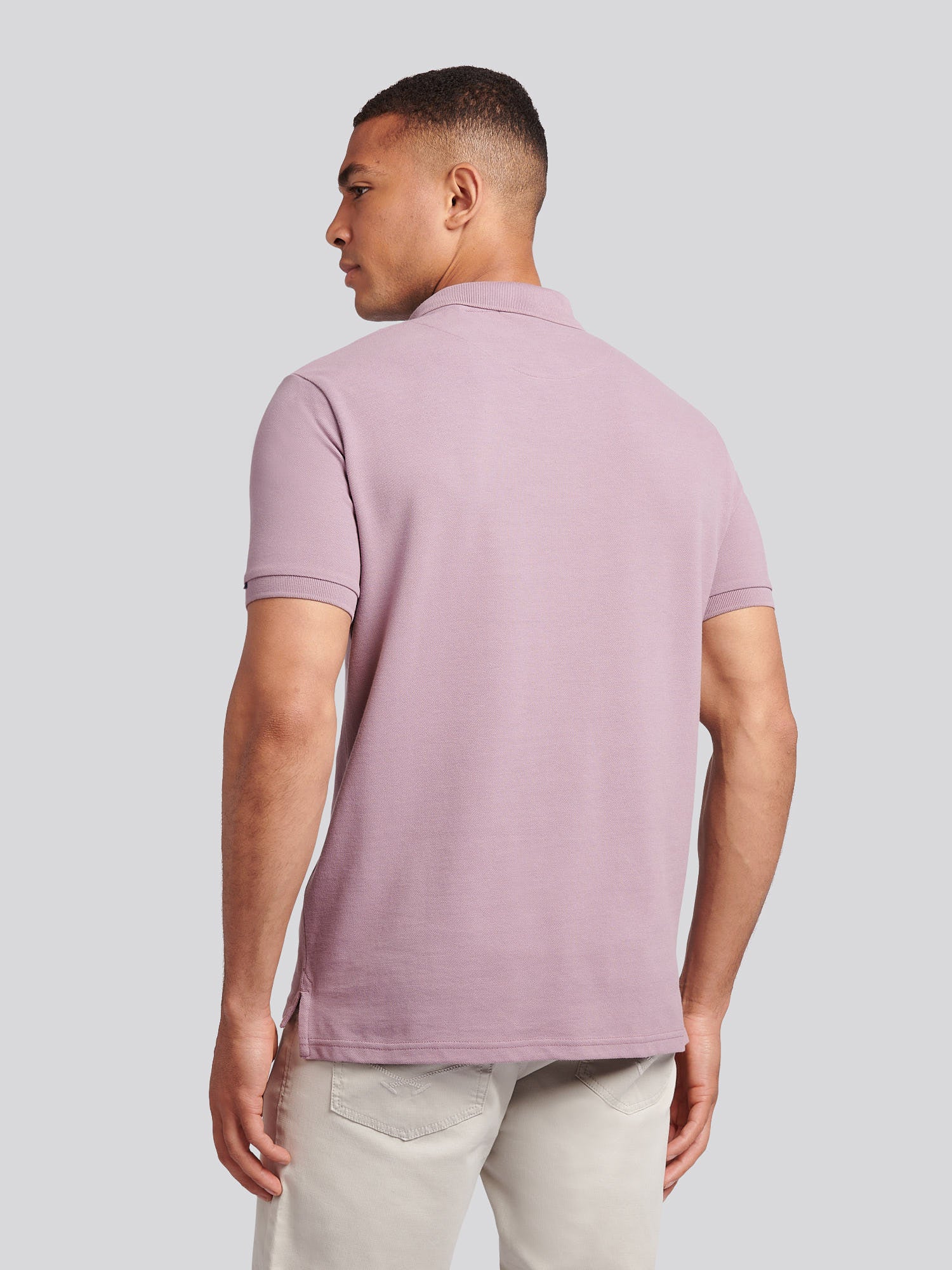 Mens Double Horsemen Polo Shirt Elderberry - Image 4