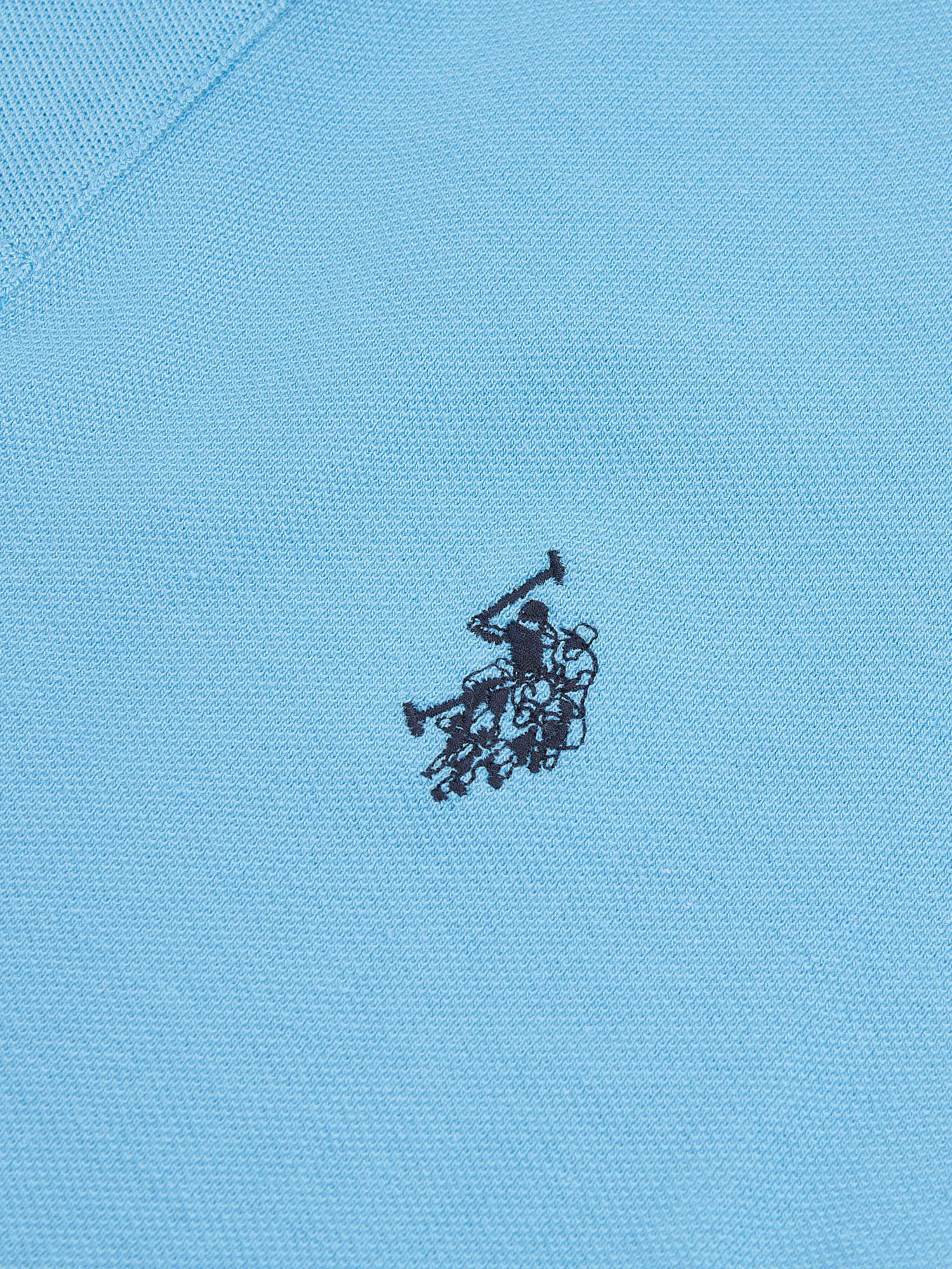 Mens Double Horsemen Polo Shirt Heritage Blue - Image 7