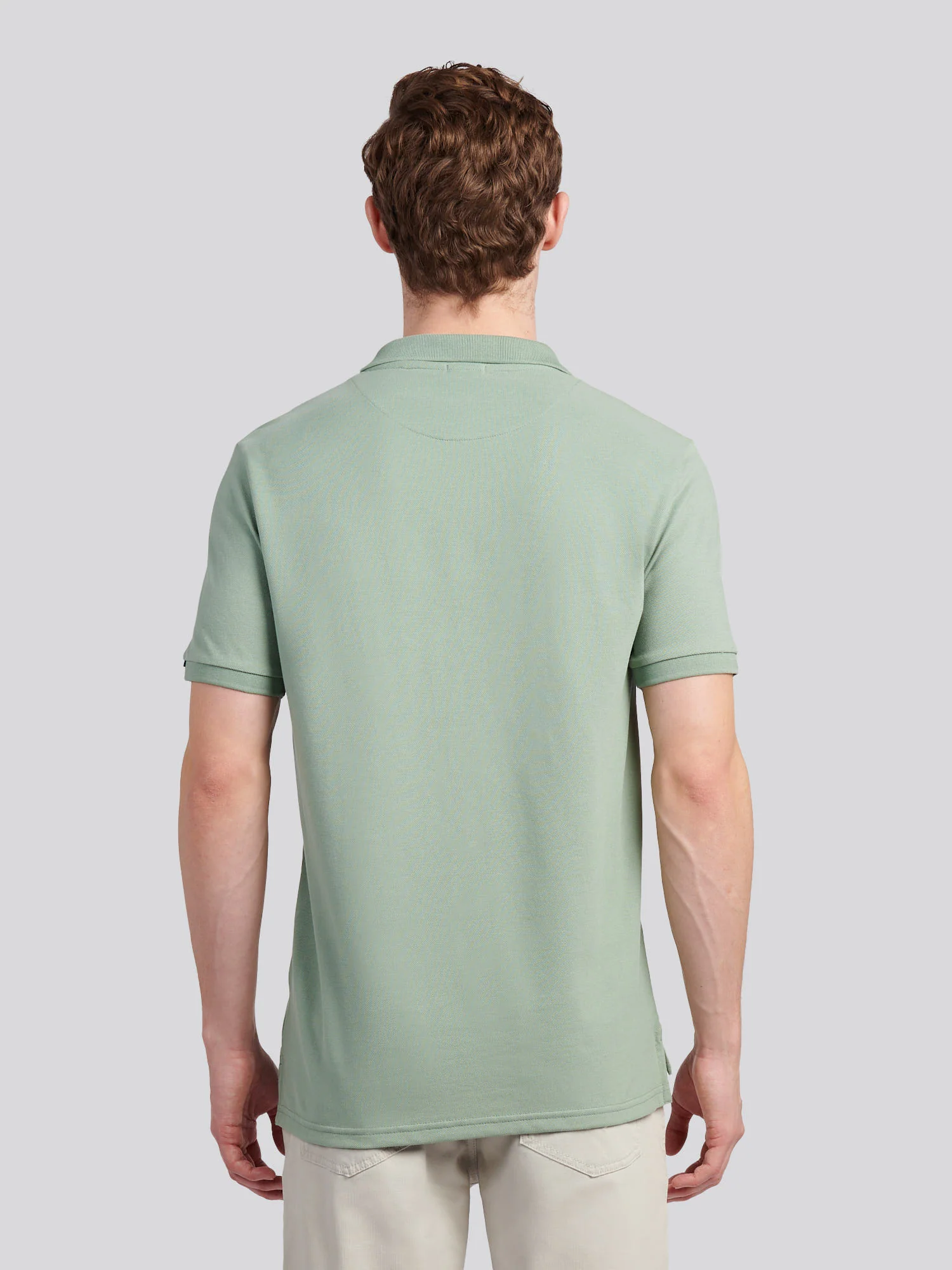 Mens Double Horsemen Polo Shirt Iceberg Green - Image 4