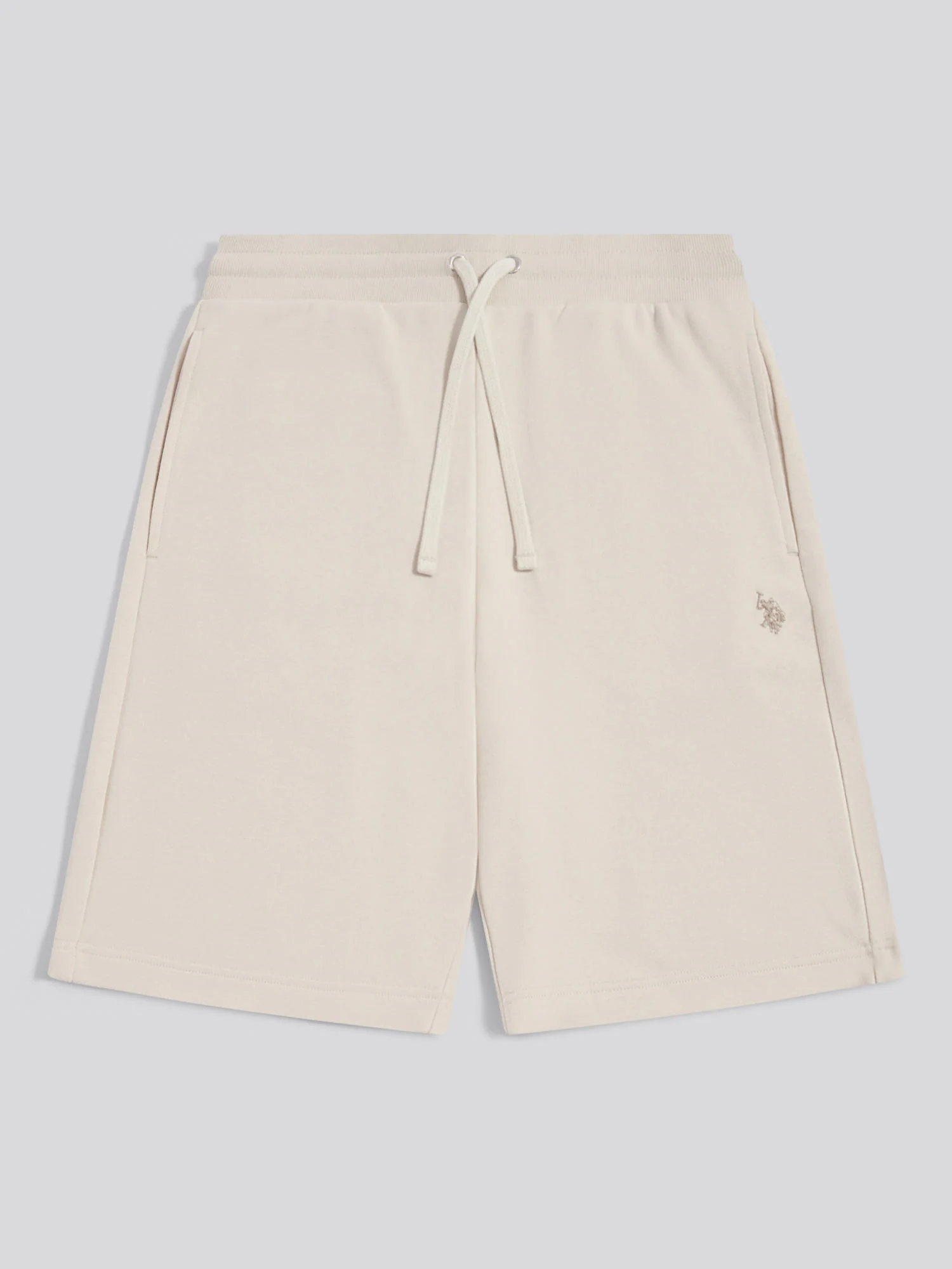 Mens Double Horsemen Sweat Shorts Beige - Image 5