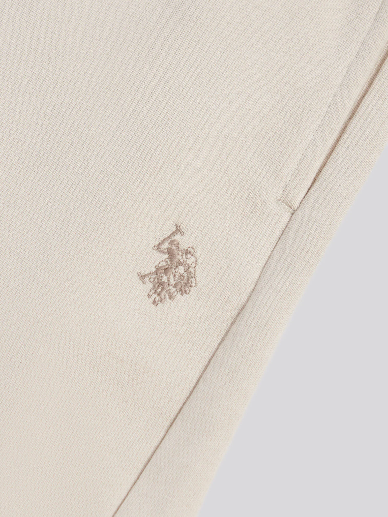 Mens Double Horsemen Sweat Shorts Beige - Image 7