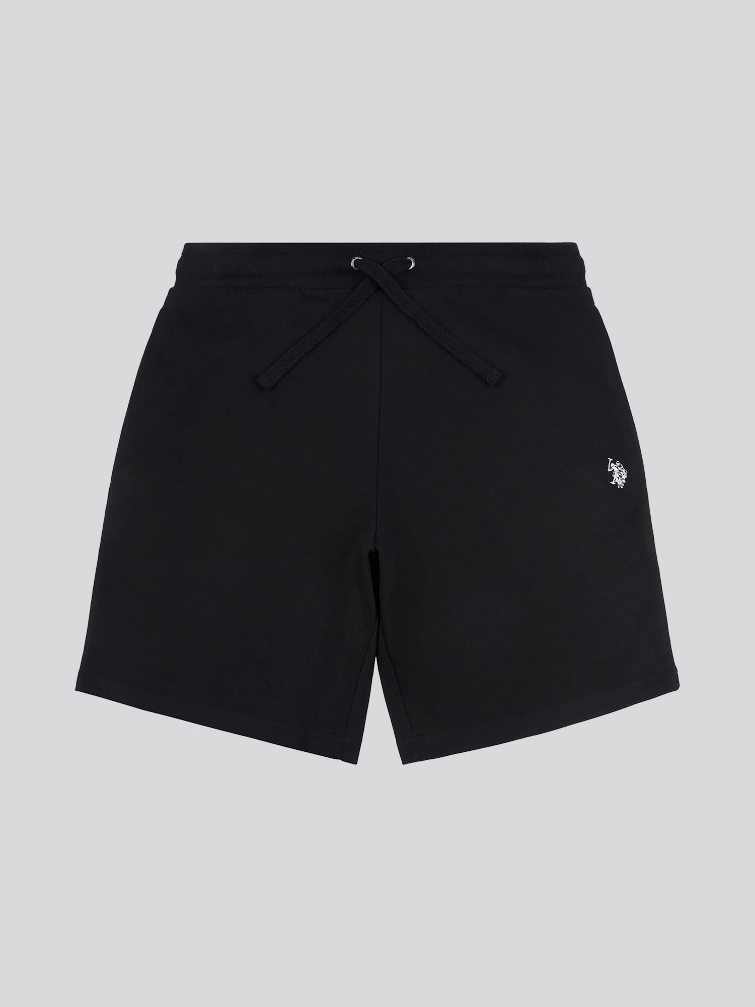 Mens Double Horsemen Sweat Shorts Black Bright White DHM - Image 5