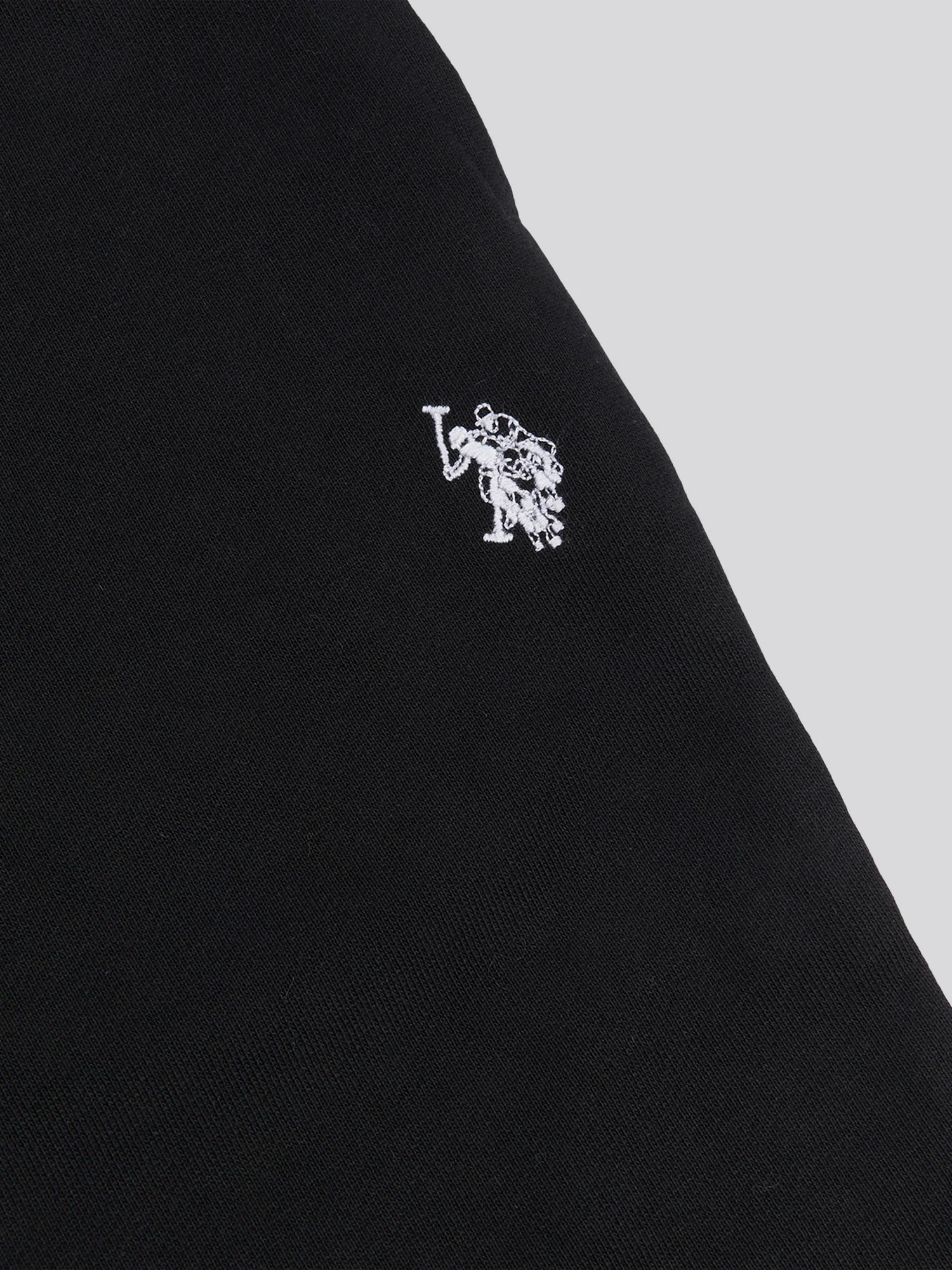 Mens Double Horsemen Sweat Shorts Black Bright White DHM - Image 6