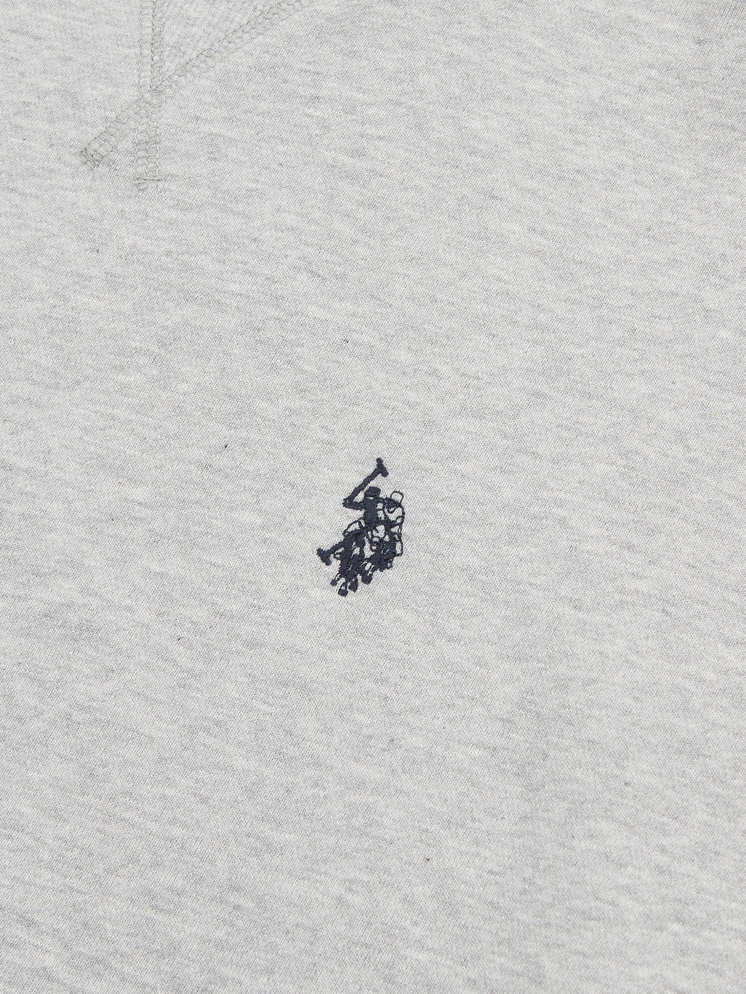 Mens Double Horsemen Sweatshirt Mid Grey Marl - Image 7