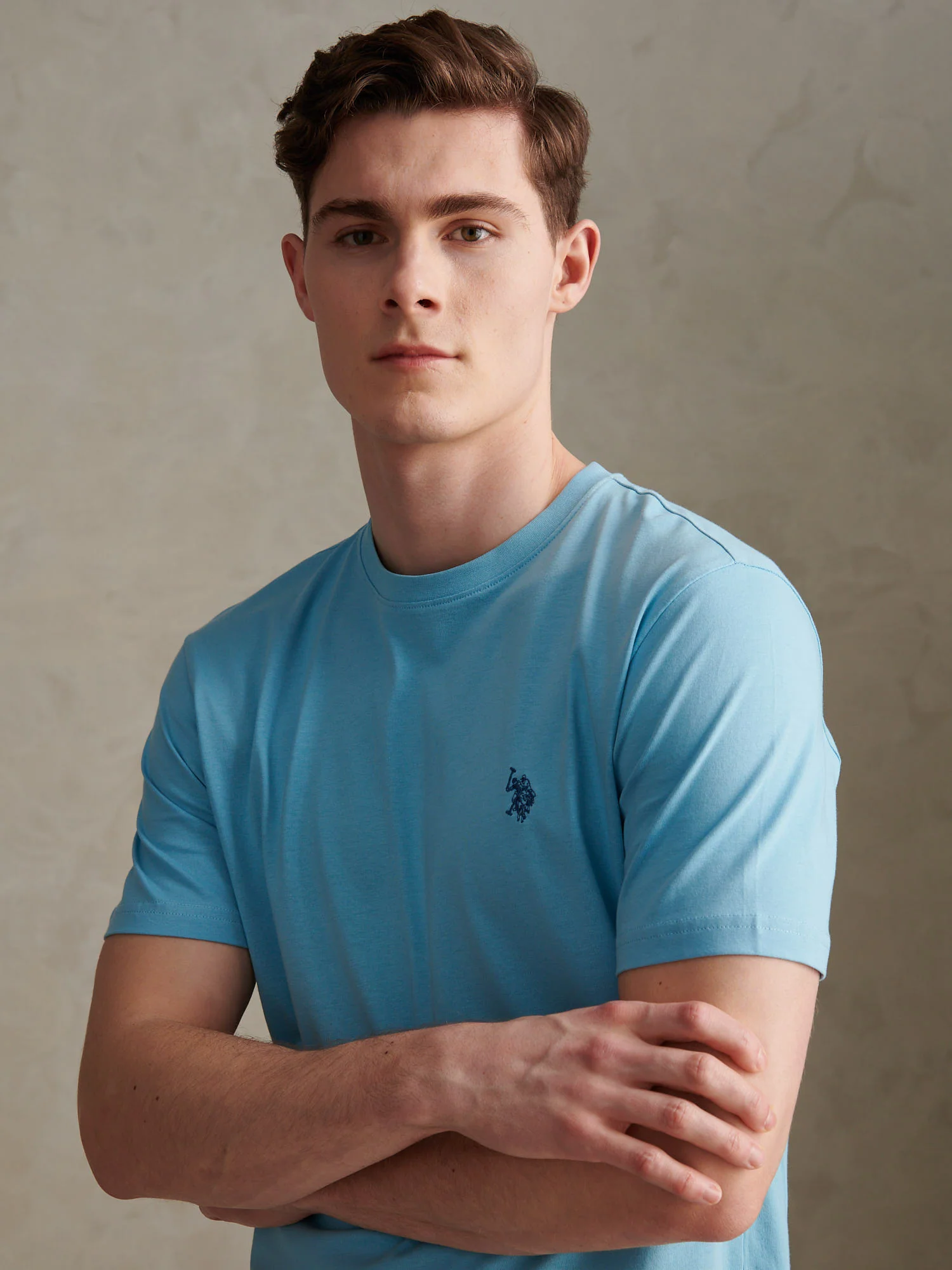 Mens Double Horsemen T-Shirt Air Blue - Image 2
