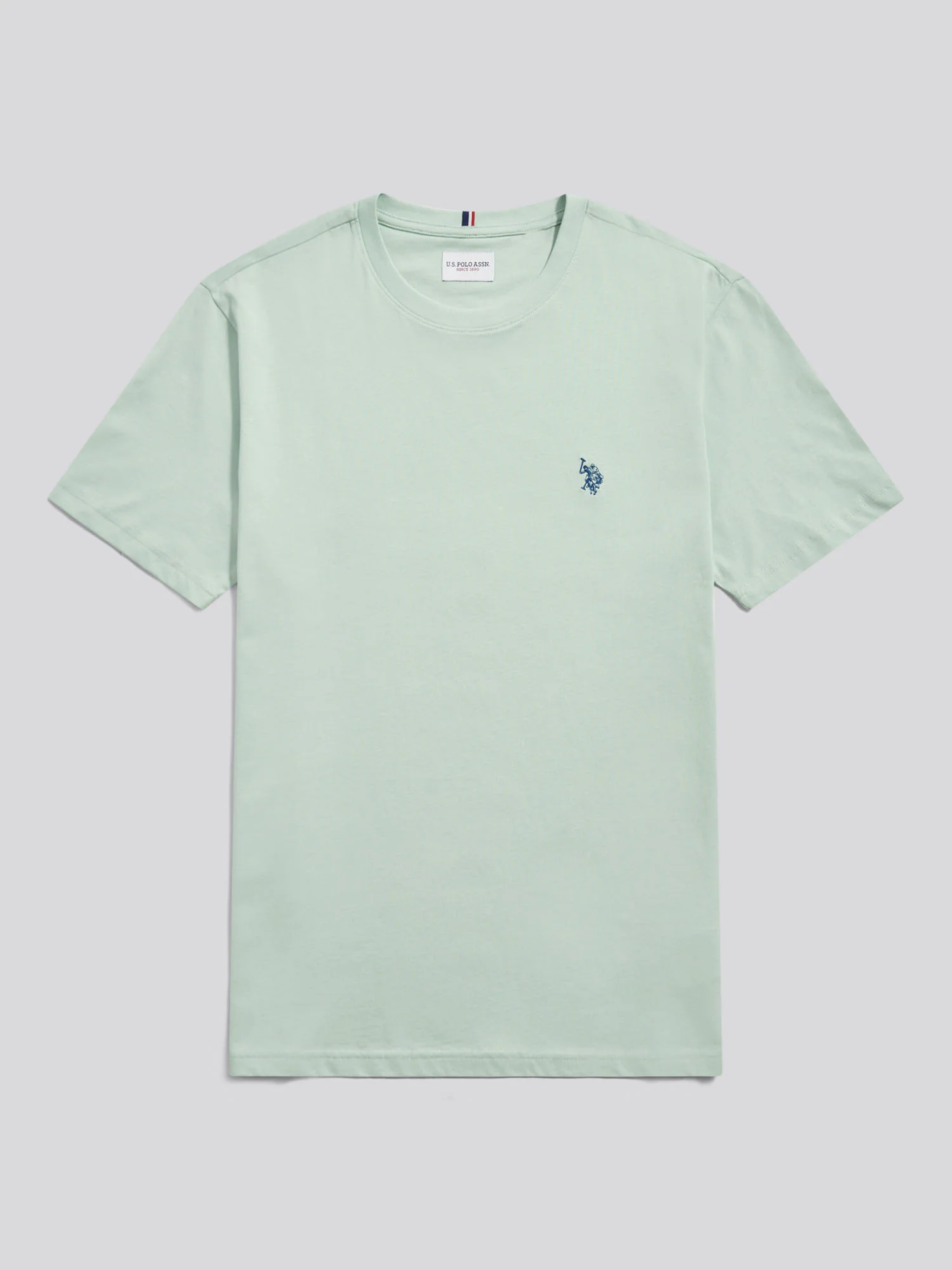 Mens Double Horsemen T-Shirt Aqua Foam - Image 7