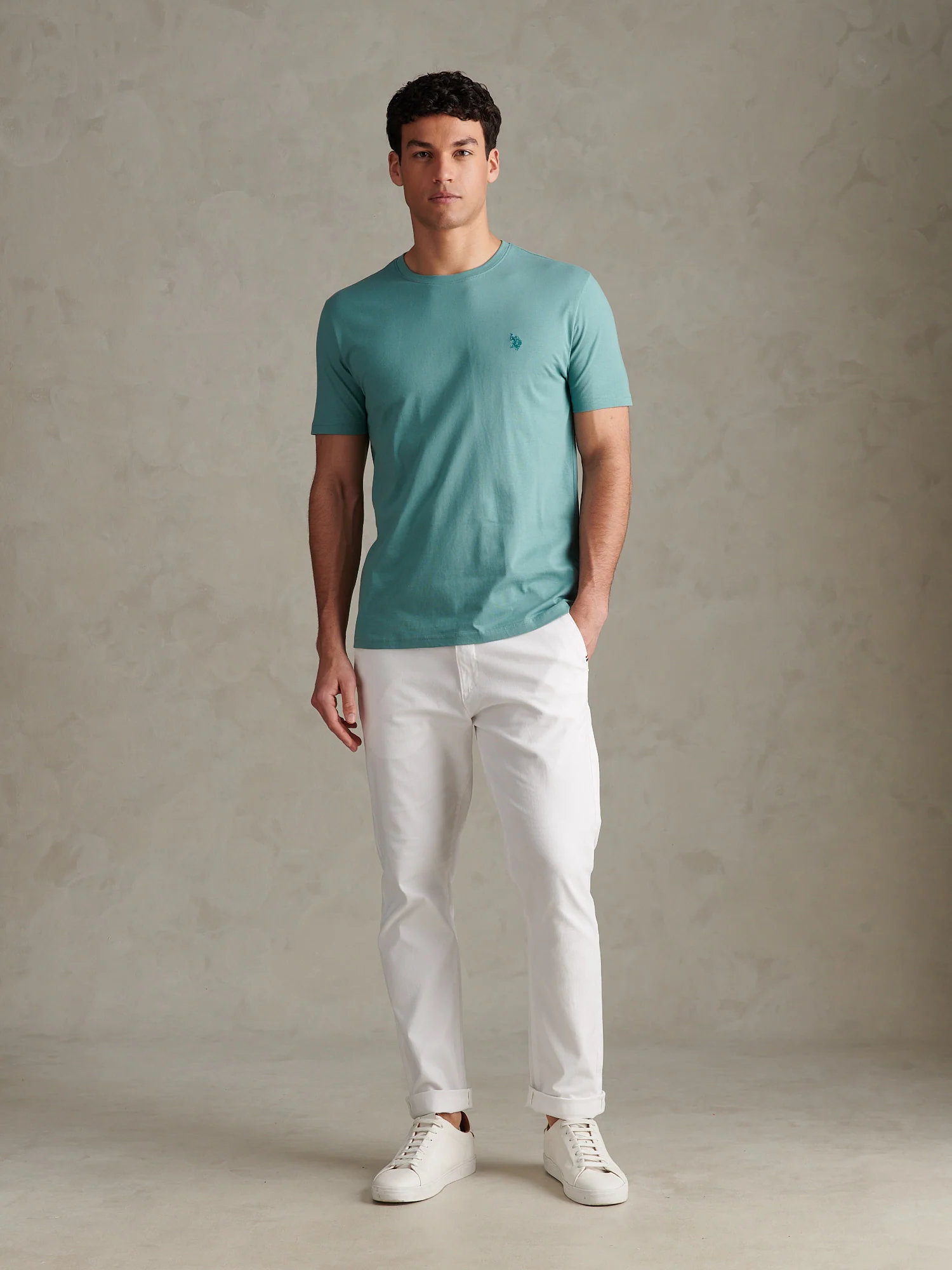 Mens Double Horsemen T-Shirt Arctic - Image 3