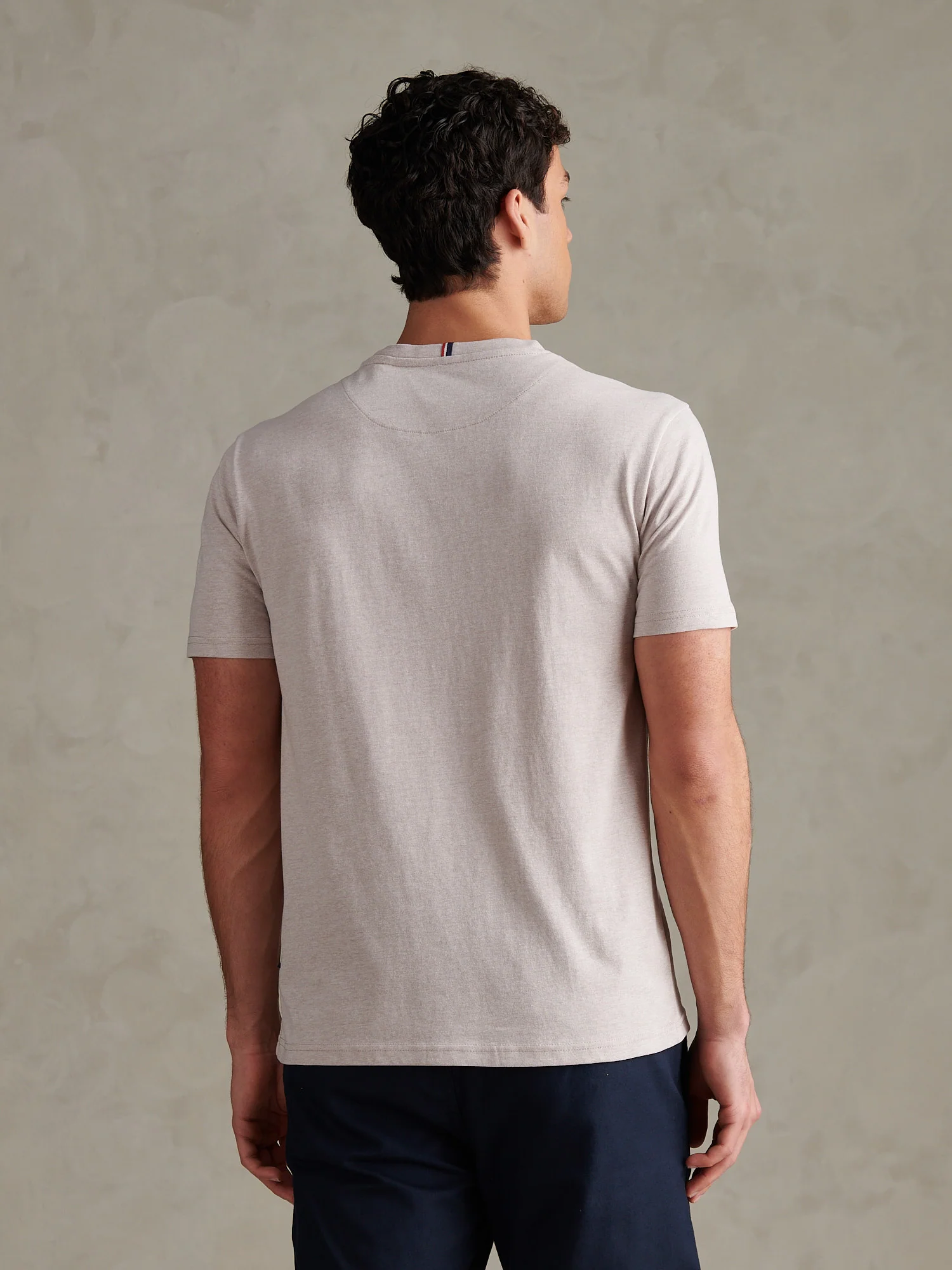 Mens Double Horsemen T-Shirt Atmosphere Marl - Image 4